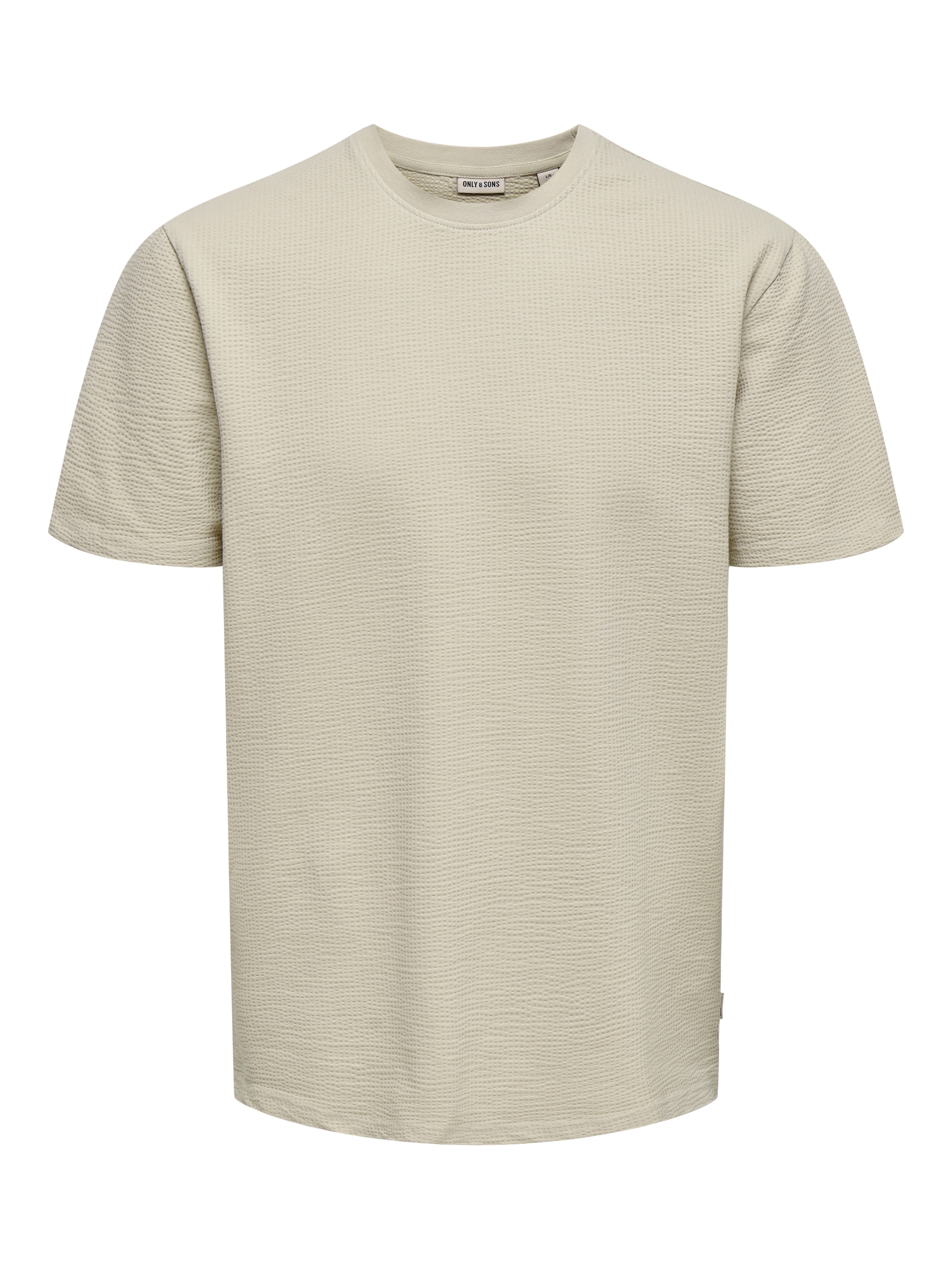 ONLY & SONS Rundhalsshirt »ONSKIAN LIFE REG SEERSUCKER SS TEE NOOS«