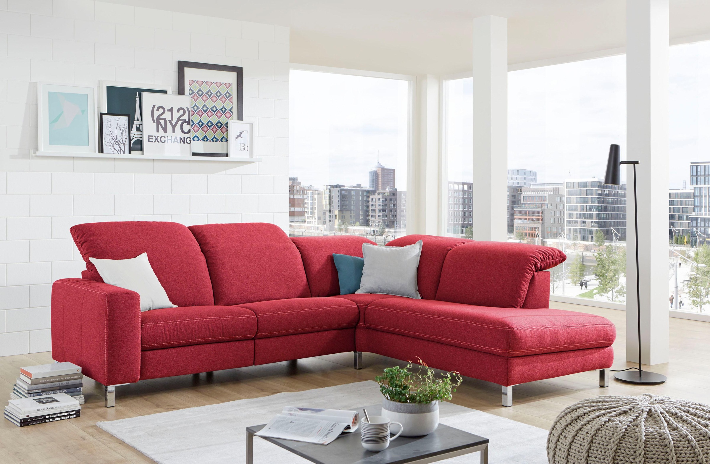 3C Candy Ecksofa »Homely bequem und komfortabel, mit verstellbaren Kopfteil günstig online kaufen