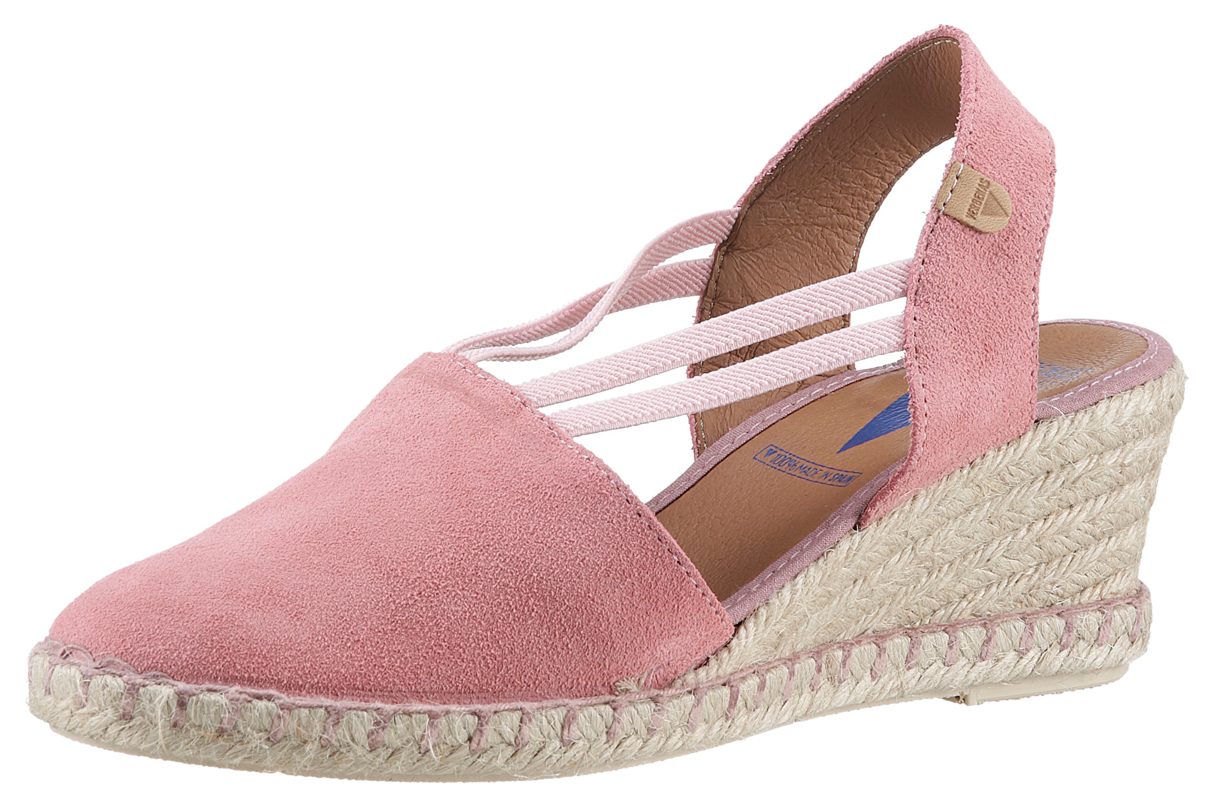 VERBENAS Sandalette »Maika Serraje«, Sommerschuh, Sandale, Keilabsatz, mit Jutebesatz