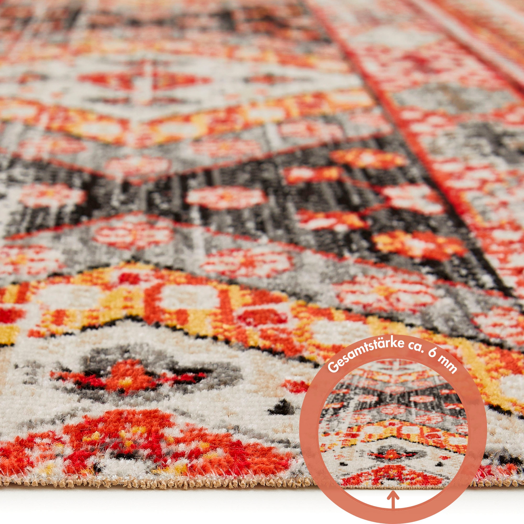 Andiamo Teppich »Colore«, rechteckig, 5 mm Höhe, verschieden Designs, In- und Outdoor geeignet, Wohnzimmer