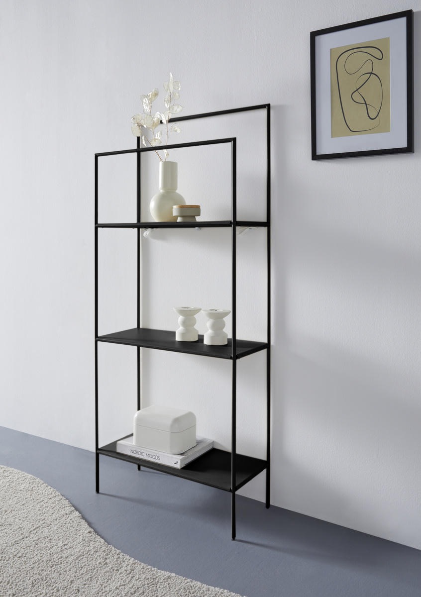 LeGer Home by Lena Gercke Mehrzweckregal »Alimo«, minimalistisches Design, Metallgestell, 4 Ablageflächen, Breite 61 cm