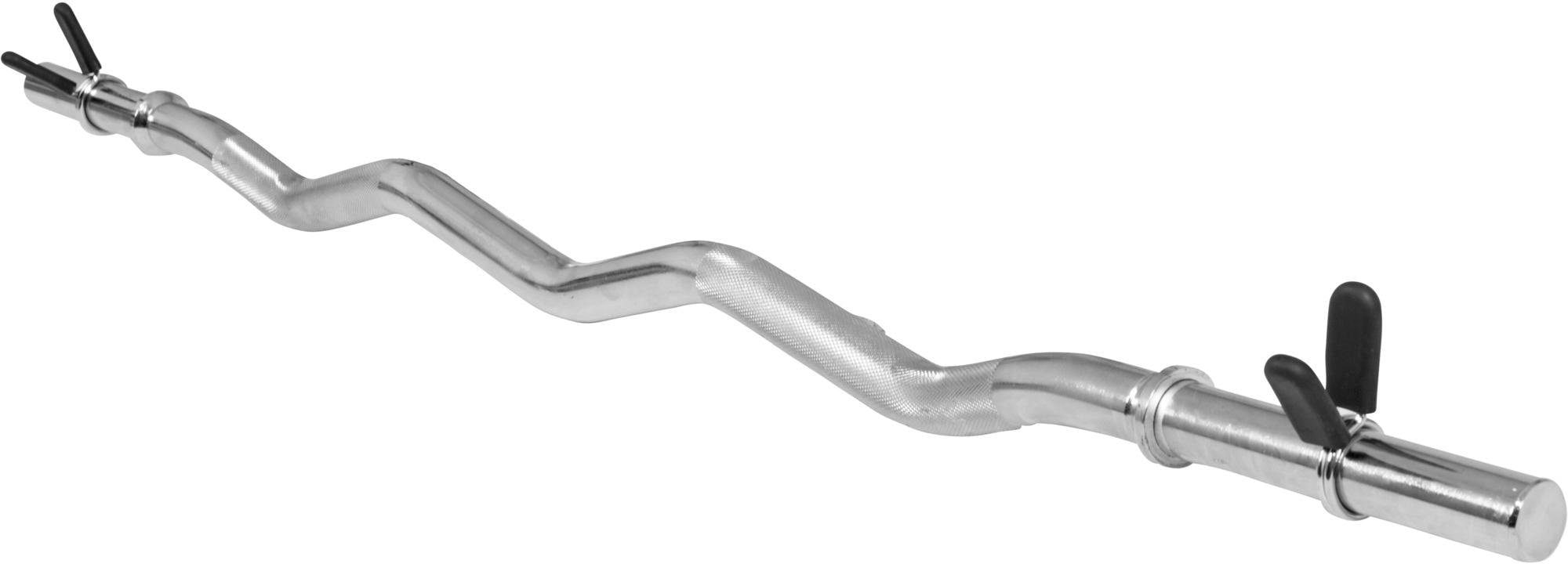 GORILLA SPORTS Curlstange »SZ Curlstange in Chrom 120 cm Federverschluss«, Chrom-Stahl, 120 cm, (3 tlg.)