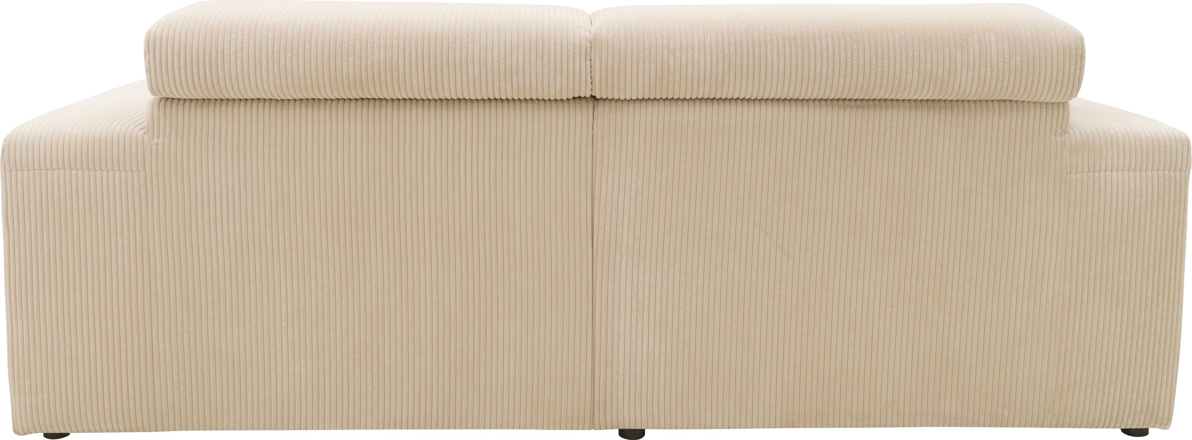 DOMO collection Ecksofa »Brandon B/T: 214/100 cm, belastbar bis 140kg/ Sitz, L-Form«, Cord, creme
