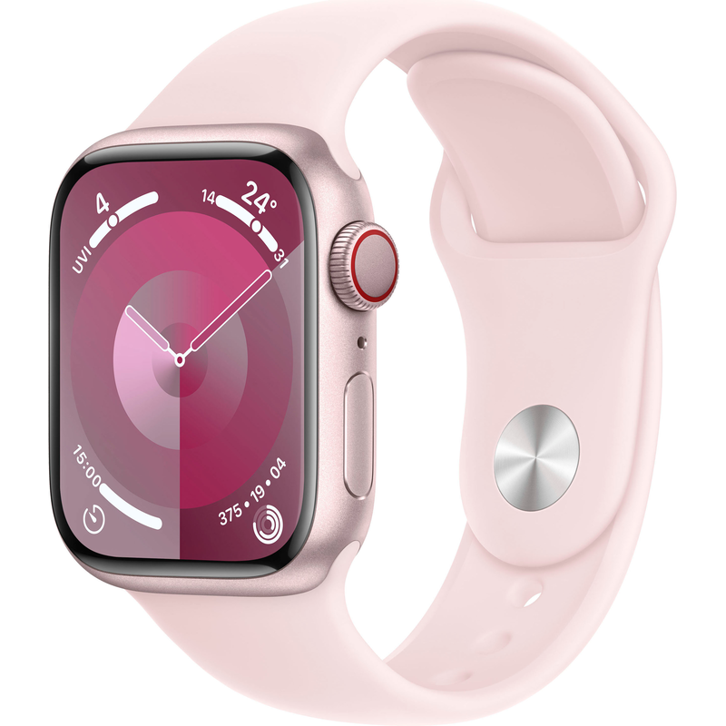 APPLE Smartwatch »Watch Series 9 Aluminium« (4, 1 cm / 1, 61 ′′) Watch OS 10;EKG;Blutsauerstoff App;Herzfrequenz Rosa