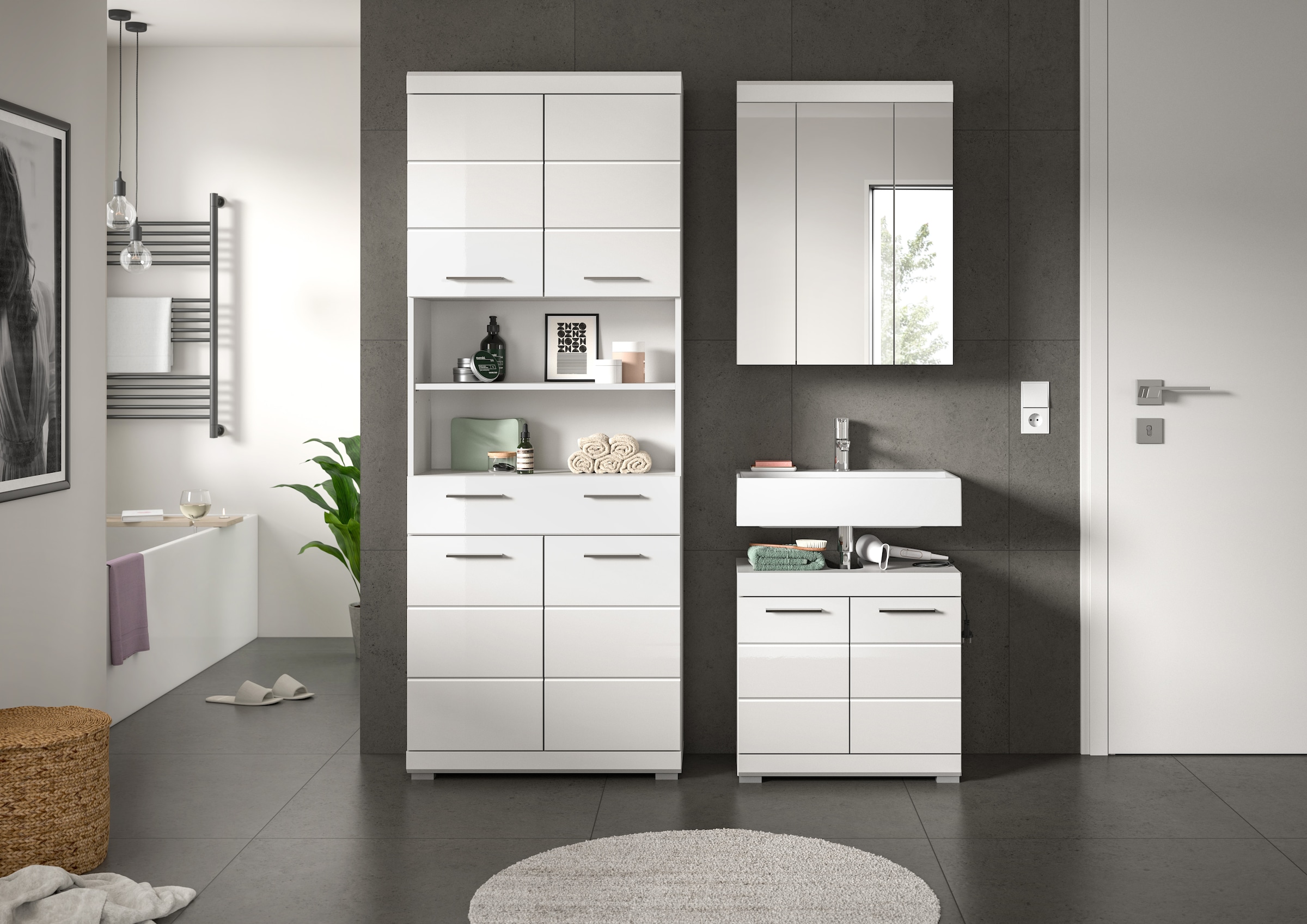 INOSIGN Badmöbel-Set »SIENA, TOPSELLER!, Breite 149cm, 3-teiliges Set«, (Se günstig online kaufen