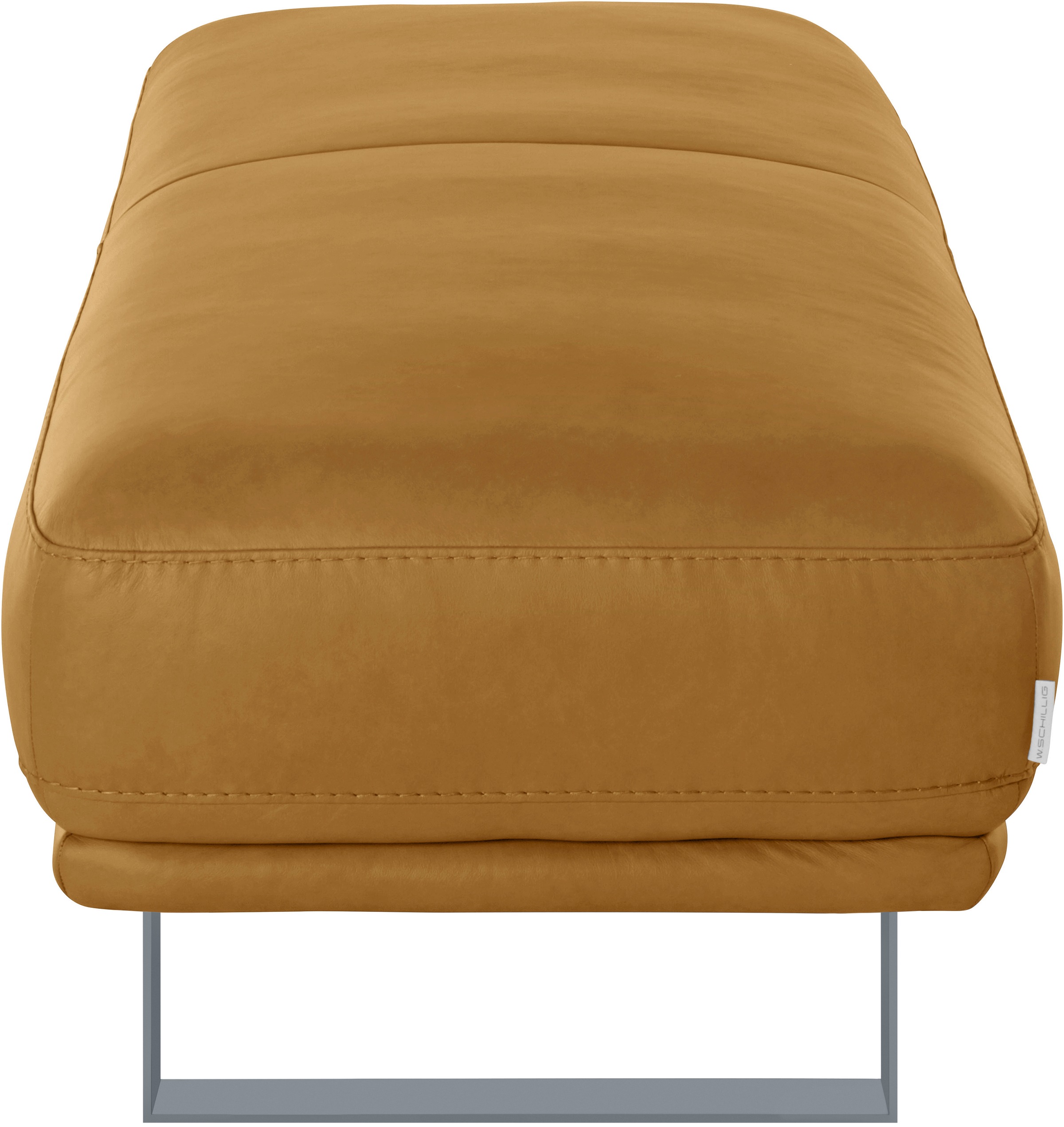 W.SCHILLIG Hocker »montanaa«, mit Metallkufen in Silber matt, Breite 141 cm