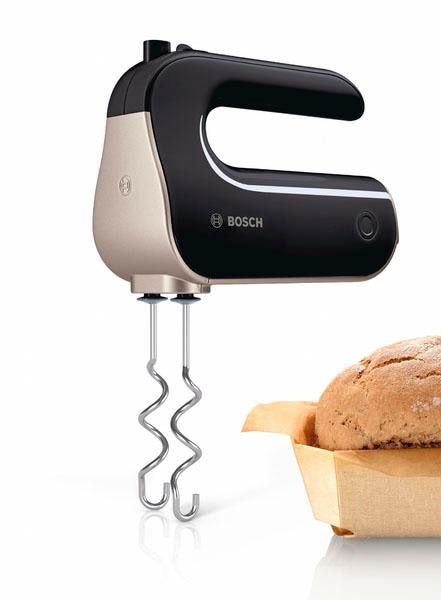 BOSCH Handmixer »HomeProfessional MFQ4885DE, 2x Edelst. Besen, 1x Knethaken, schwarz«, 575 W, 5 Stufen, Turbostufe, Zerkleinerer, Mixfuß, Mixbecher, Made in Europe