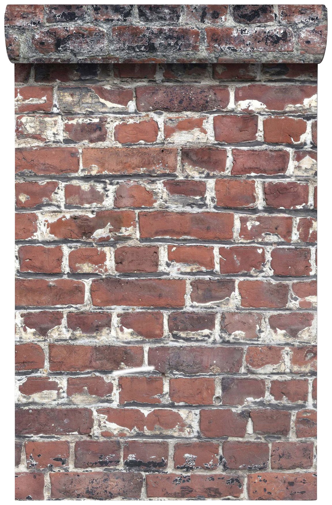 Bodenmeister Fototapete »3d Effekt Steinwand Vintage rot«