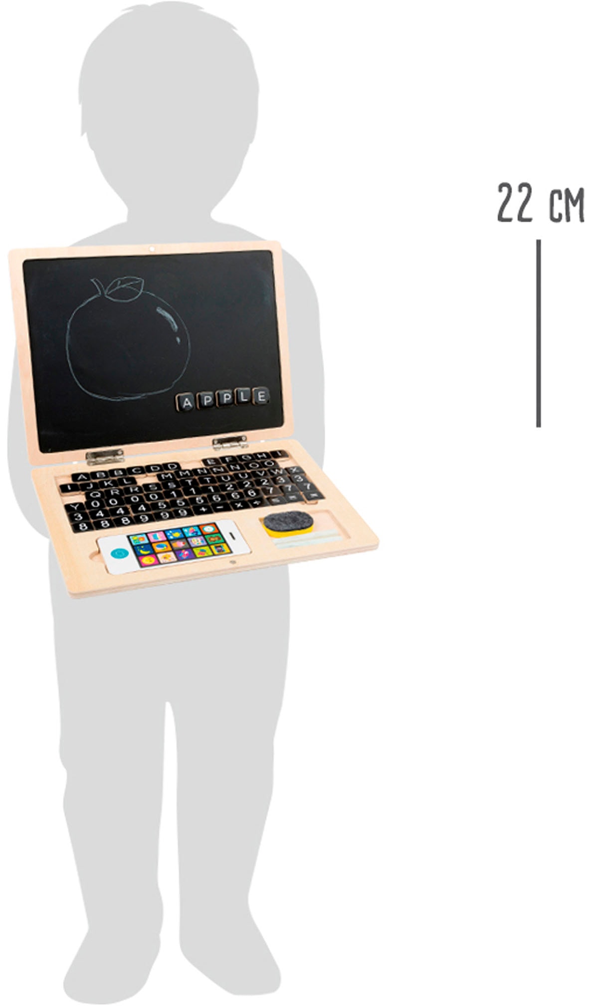 Small Foot Magnettafel »Holz-Laptop mit Magnet-Tafel«