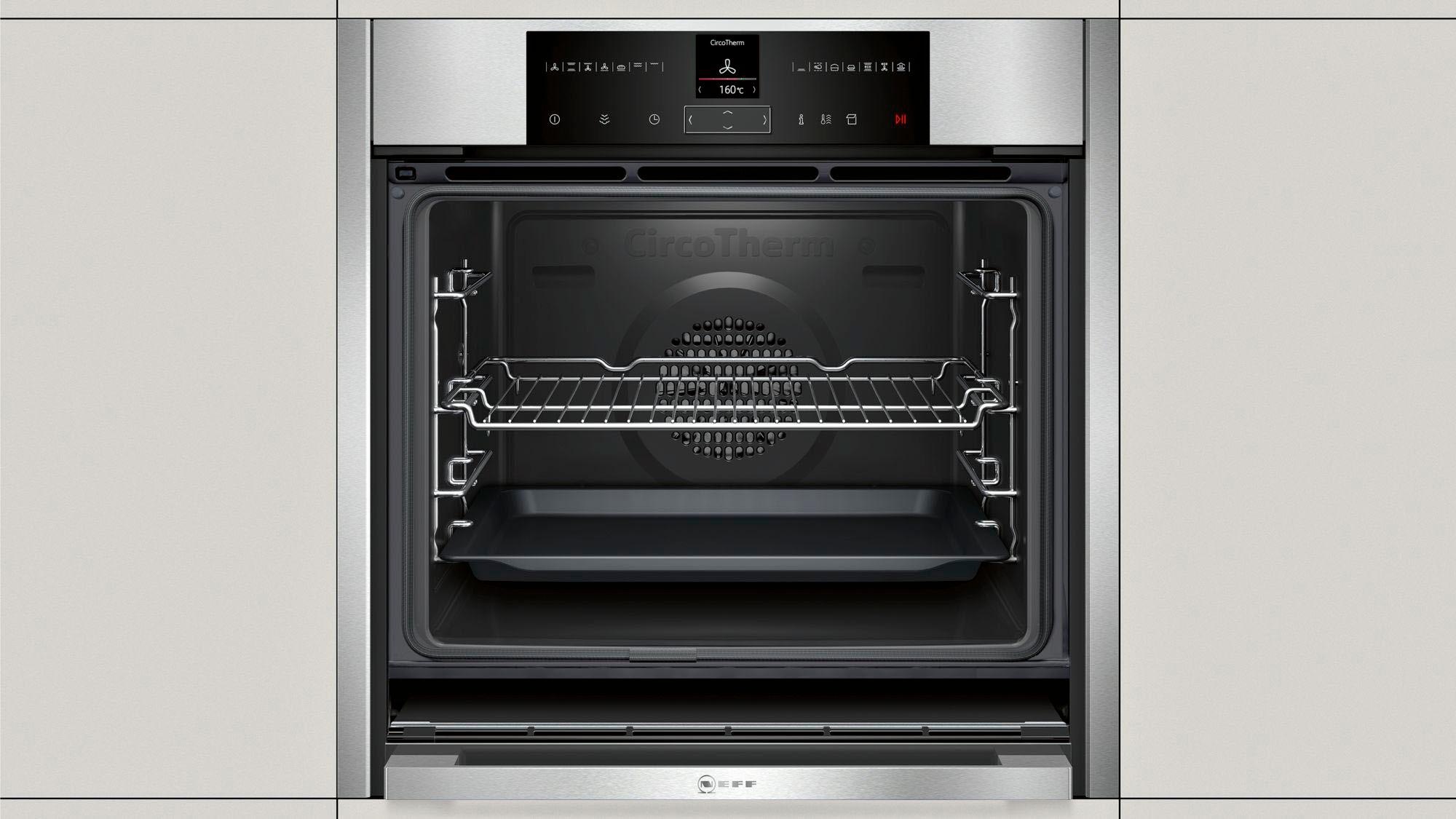 8. Bild von NEFF Dampfbackofen »B55VR22N0«, N 70, B55VR22N0, mit Teleskopauszug nachrüstbar, Pyrolyse-Selbstreinigung, mit Slide&Hide®