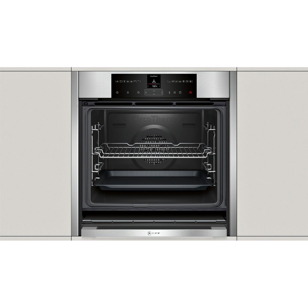 NEFF Dampfbackofen »B55VR22N0«, N 70, mit Teleskopauszug nachrüstbar, Pyrolyse-Selbstreinigung, CircoTherm®, mit Slide&Hide®