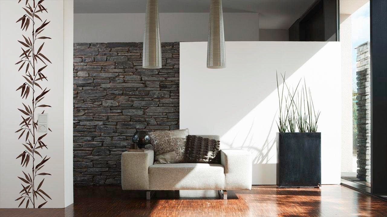 living walls Bordüre »pop.up Panel«, floral-geblümt, Palmen Tapete Japanisch Borte Wohnzimmer Schlafzimmer Küche Design