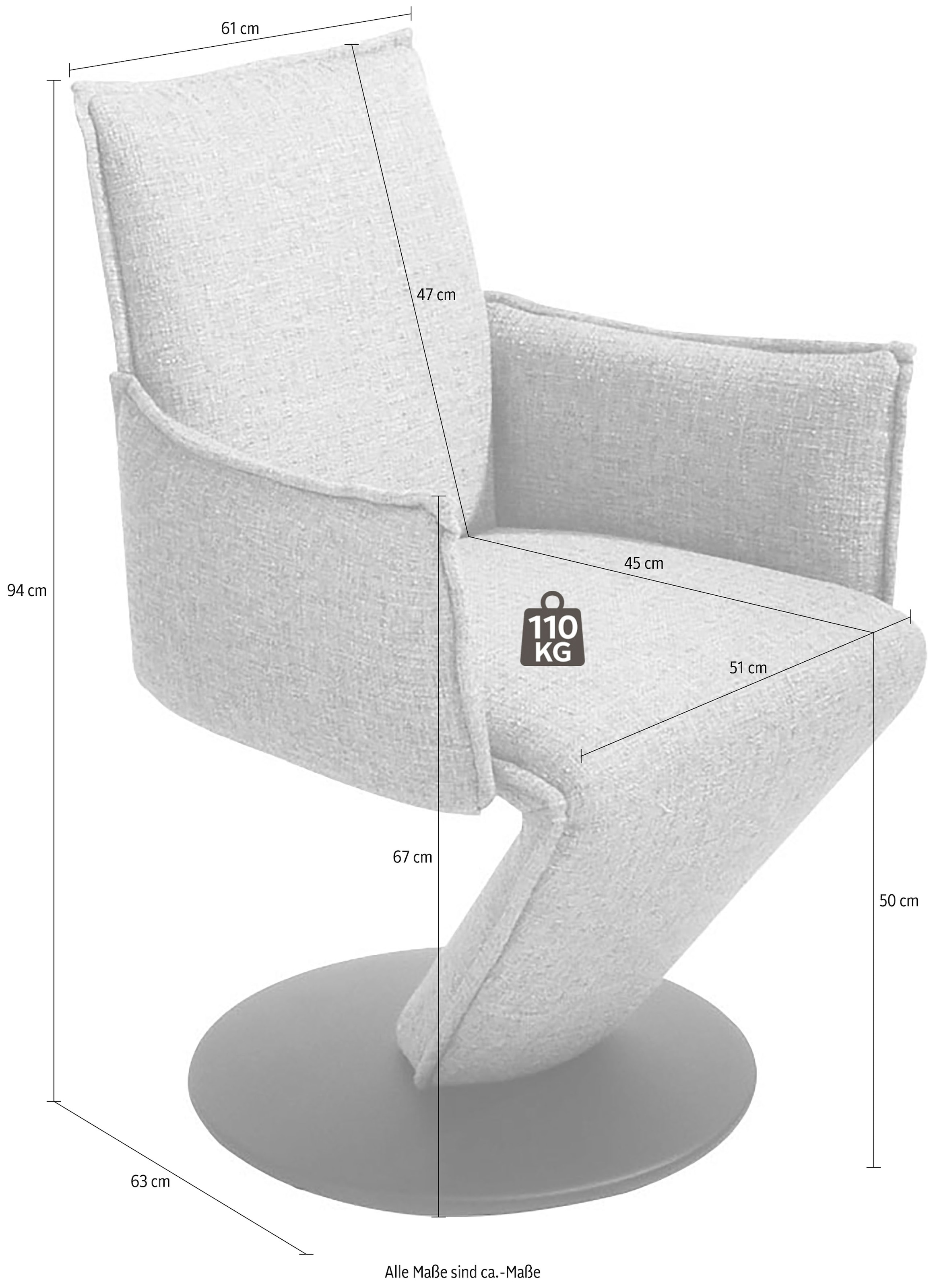 K+W Komfort Sitzschale, & Flachgewebe 775, »Drive«, Sessel Struktur schwarz Rechnung mit Drehstuhl auf Drehteller kaufen federnder Metall in Wohnen