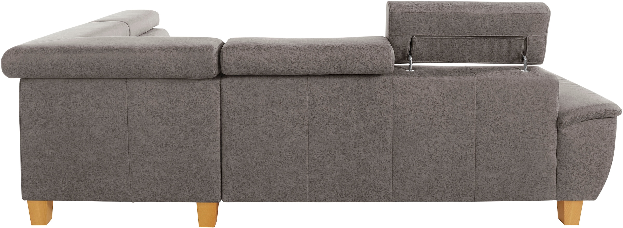 exxpo - sofa fashion Ecksofa »Enya, aufwendige Detailverarbeitung, hoher Sitzkomfort, bequem, L-Form«, mit Kopfteilverstellung, wahlweise Bettfunktion u. Bettkasten