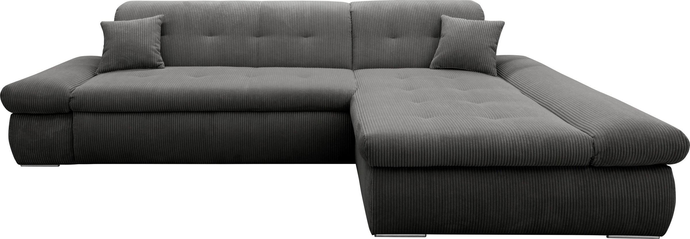 DOMO collection Ecksofa »Moric Luxus - B/T/H 300/172/80 cm, XXL-Format«, L-Form, 140kg Belastung/Sitz, in Cord, Chenille, Kunstleder