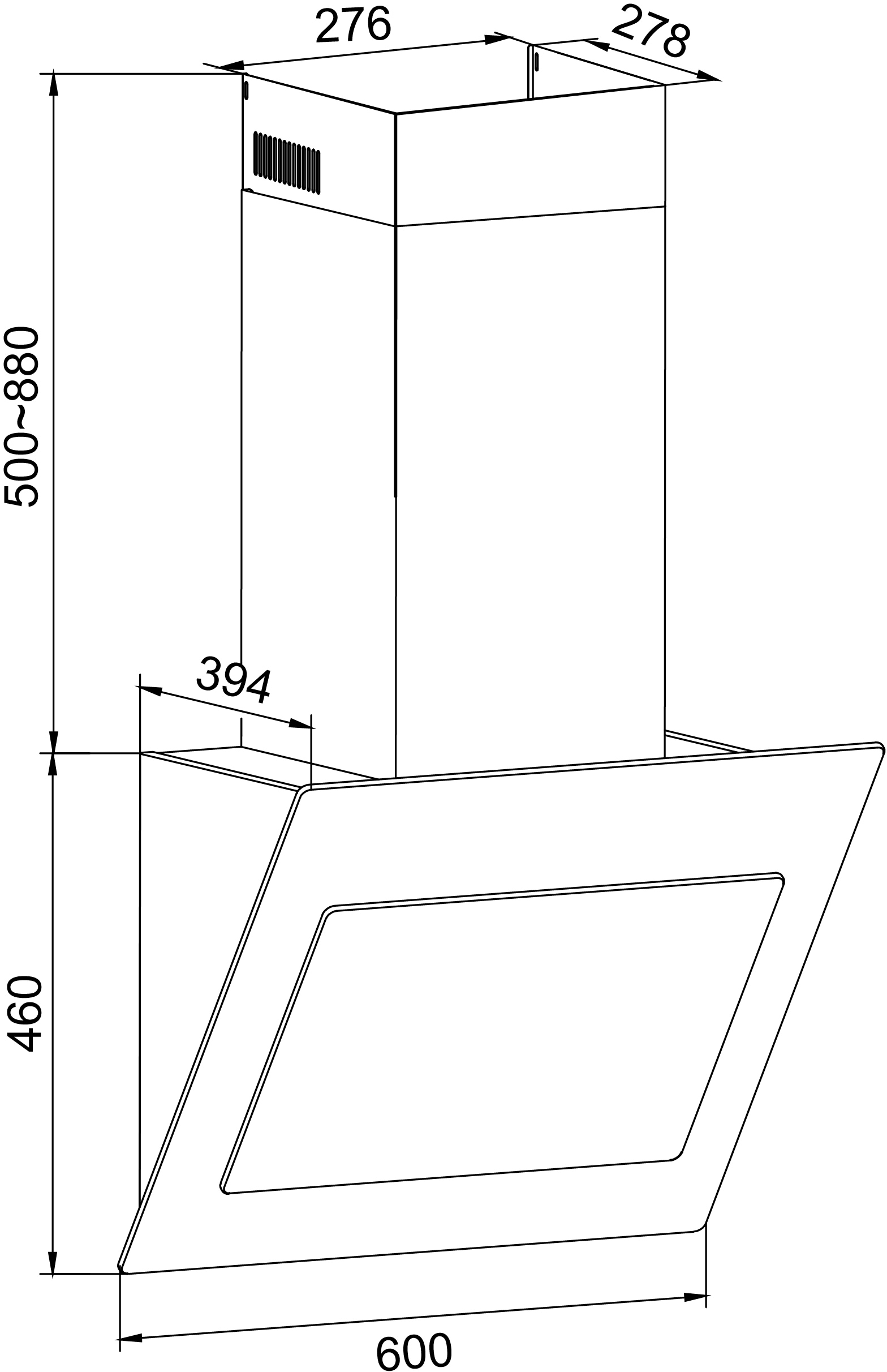 Amica Kaminhaube »KHF 665 650 S«, Vielfarbspektrum