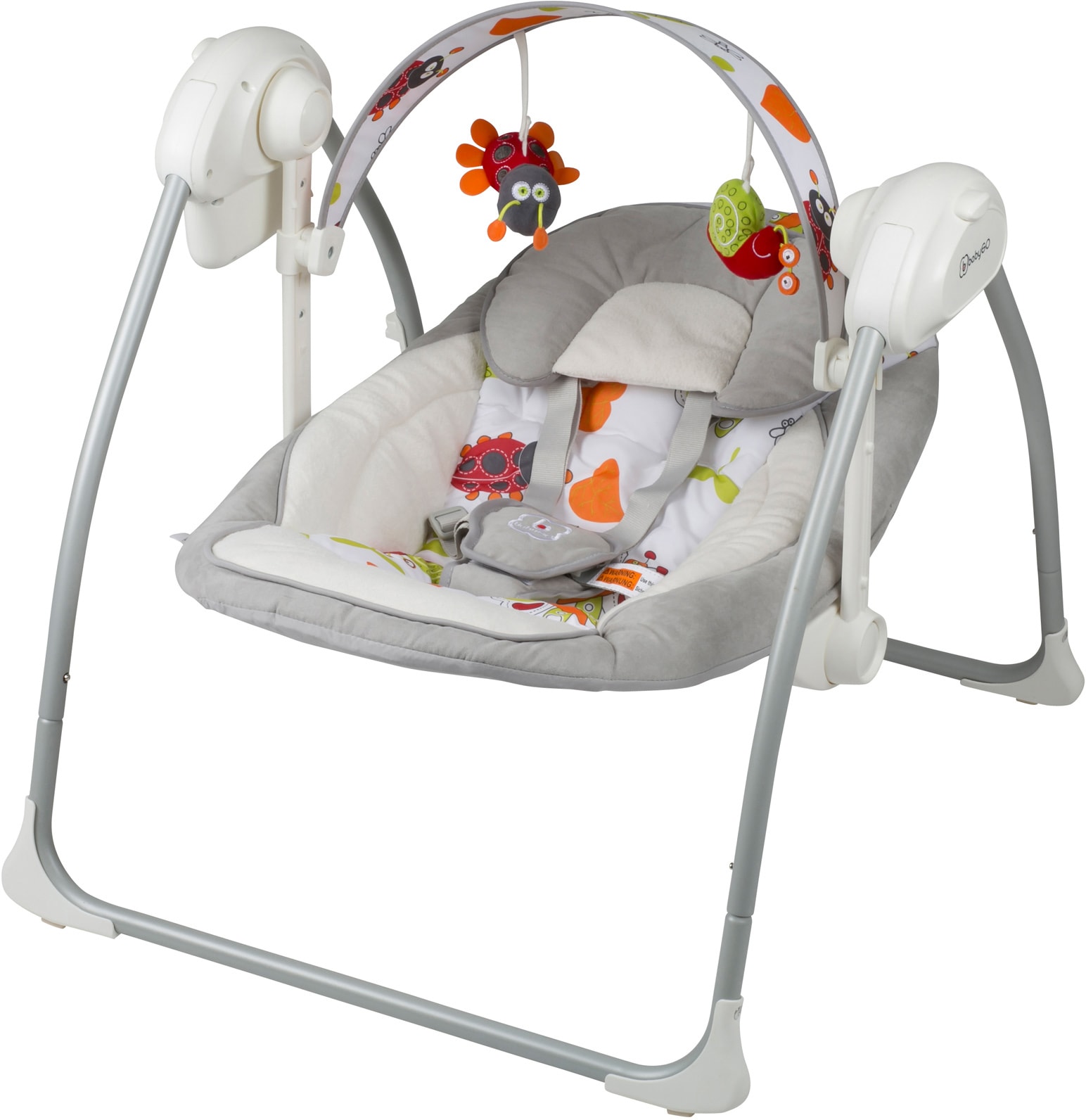 BabyGo Babywippe »Dandly, grey«, bis 9 kg, elektrisch, mit Sound