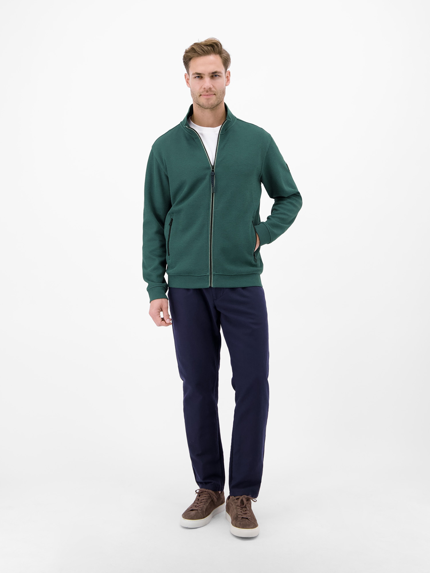 LERROS Sweatjacke »Jacke aus Baumwollmix mit Taschen«