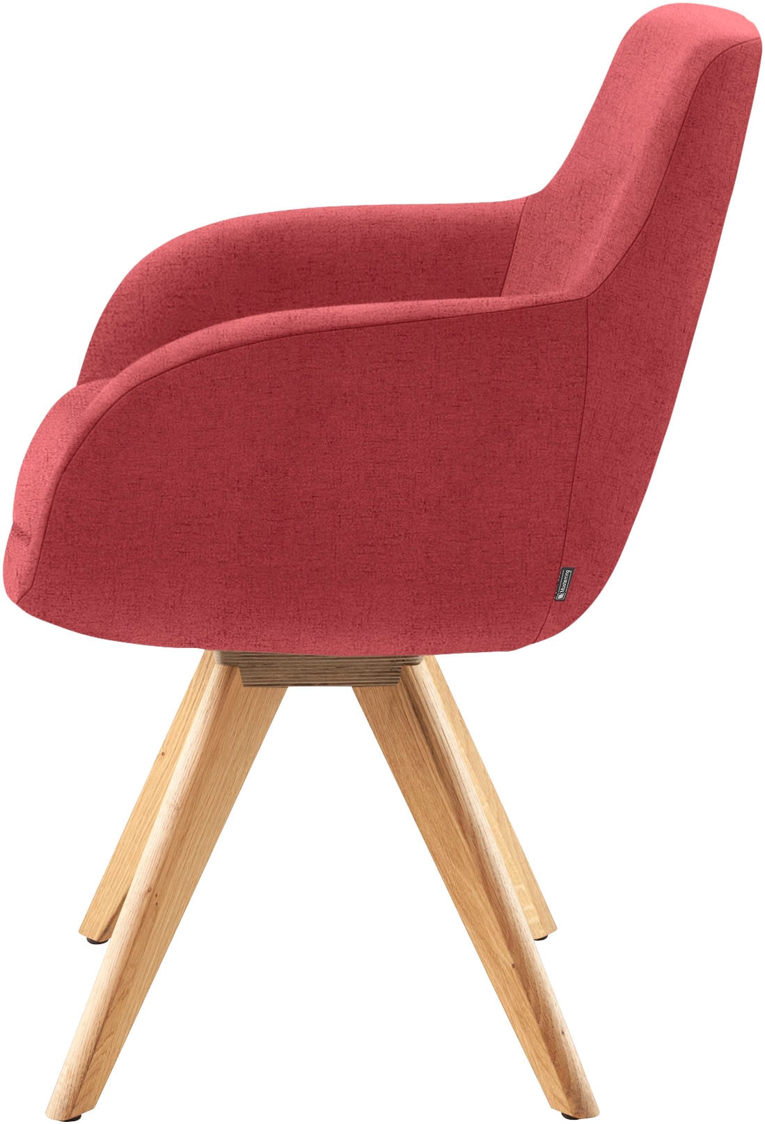 Musterring Esszimmerstuhl »Tavia«, (Set), 2 St., Flachgewebe, Stativgestell Eiche Bianco, Drehfunktion optional, diverse Farben