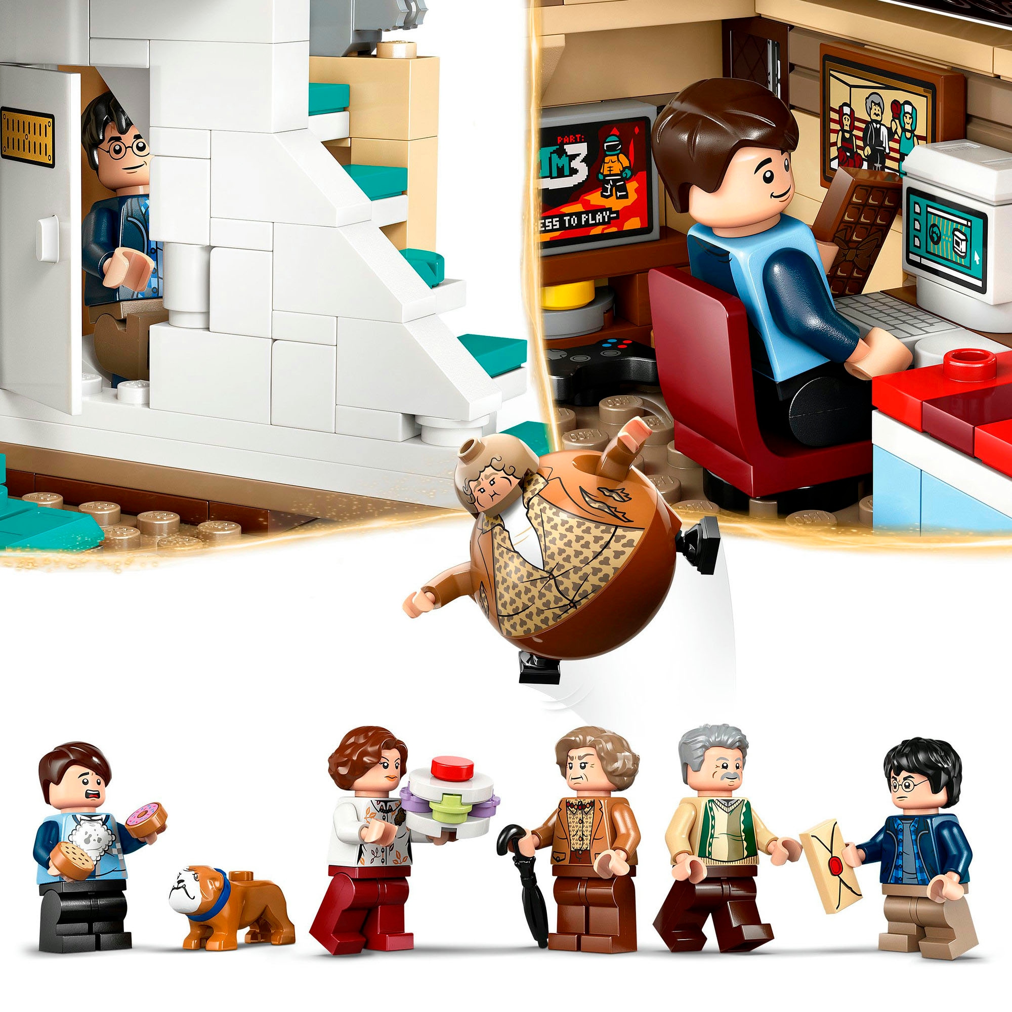 LEGO® Konstruktionsspielsteine »Ligusterweg: Tante Magdas Besuch (76451), LEGO Harry Potter™«, (639 St.), Made in Europe