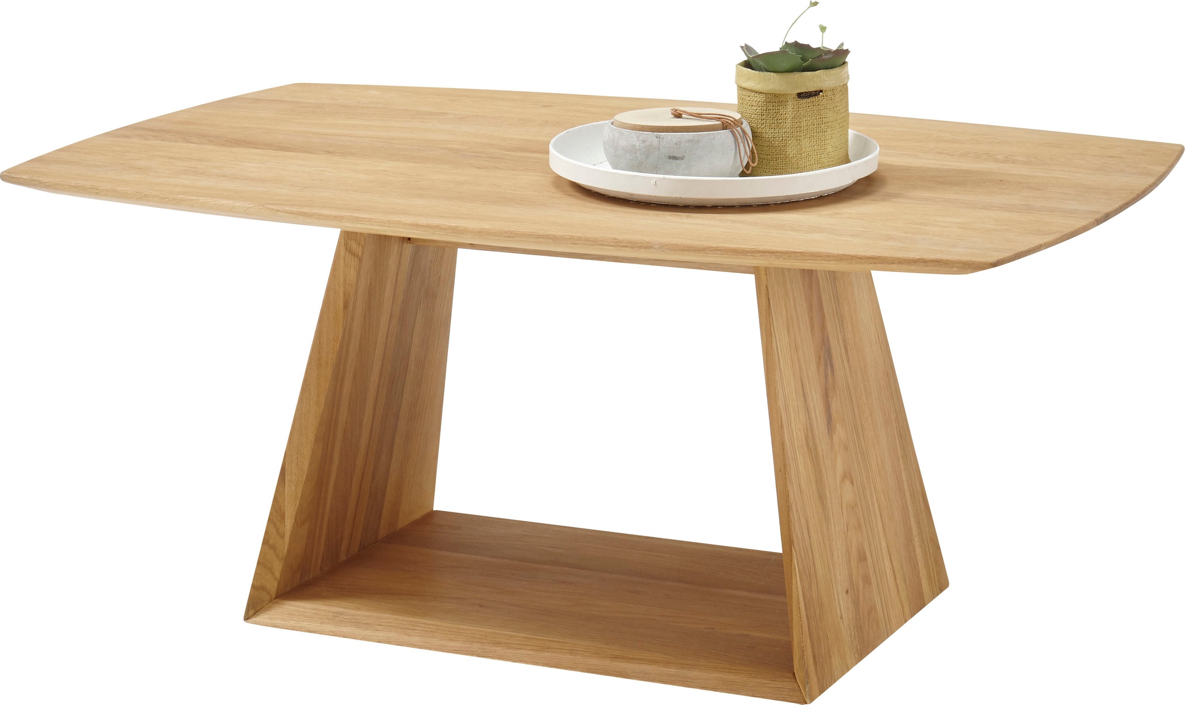 MCA furniture Couchtisch »Jacobstad«, Wohnzimmertisch Massivholz Raten auf Rollbar Tisch Bootsform, in bestellen