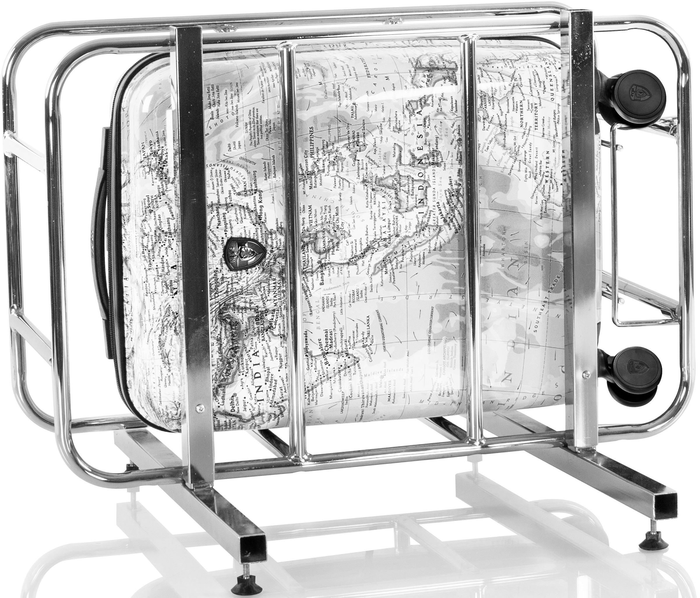 Heys Hartschalen-Trolley »Journey 3G schwarz/weiß, 53 cm«, 4 Rollen, Heys x Joachim Llambi Handgepäck-Koffer Reisegepäck