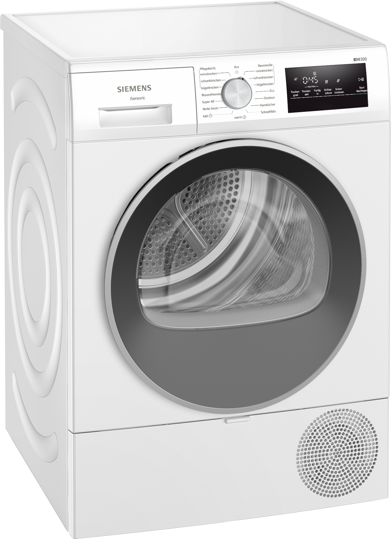 SIEMENS Wärmepumpentrockner »WT45HV0EM« iQ300 weiß Das softDry-Trommelsystem: für sanftes, schonendes Trocknen.