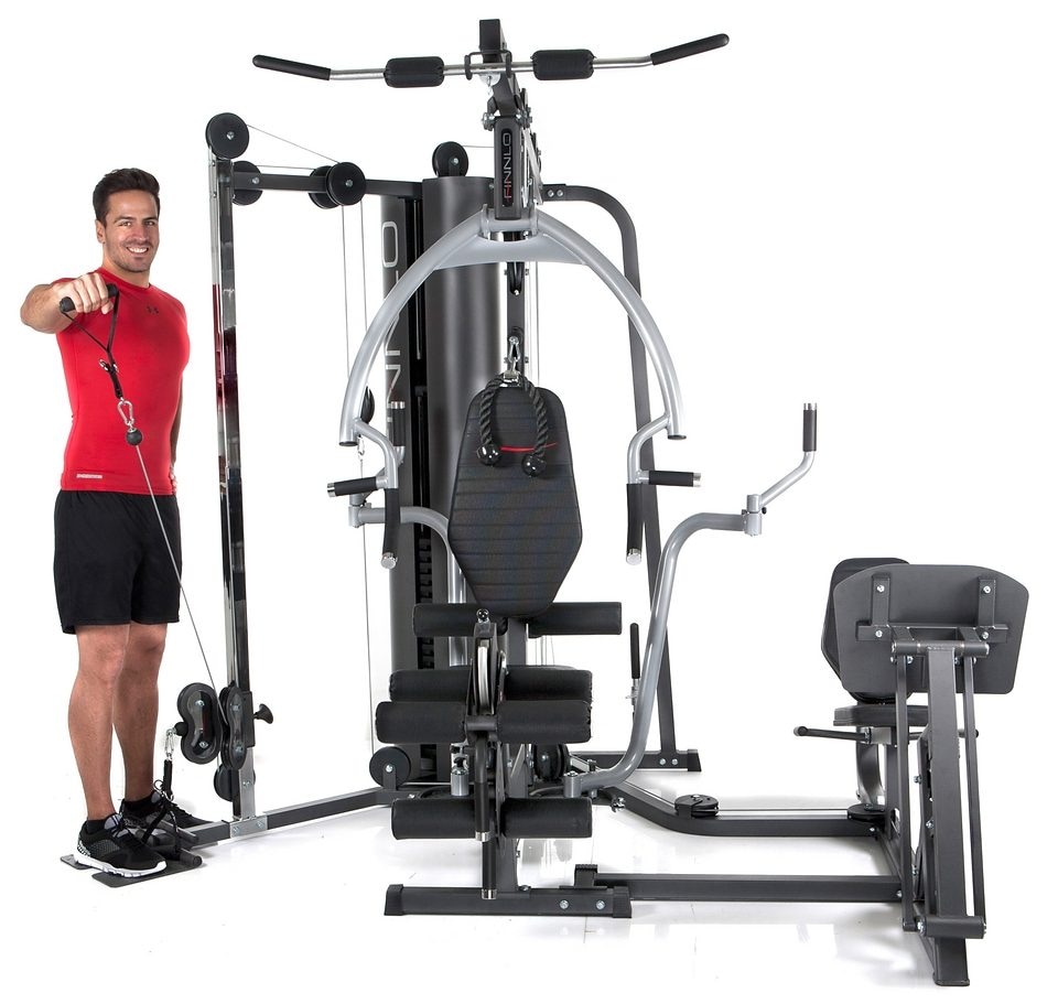Finnlo by Hammer Kraftstation »Autark 6800«, 20 Gewichtsblöcke, (Butterflystange, Beinpresse, Latzug und mehr), multifunktionale Fitnessstation, max. Trainingsgewicht 110 kg