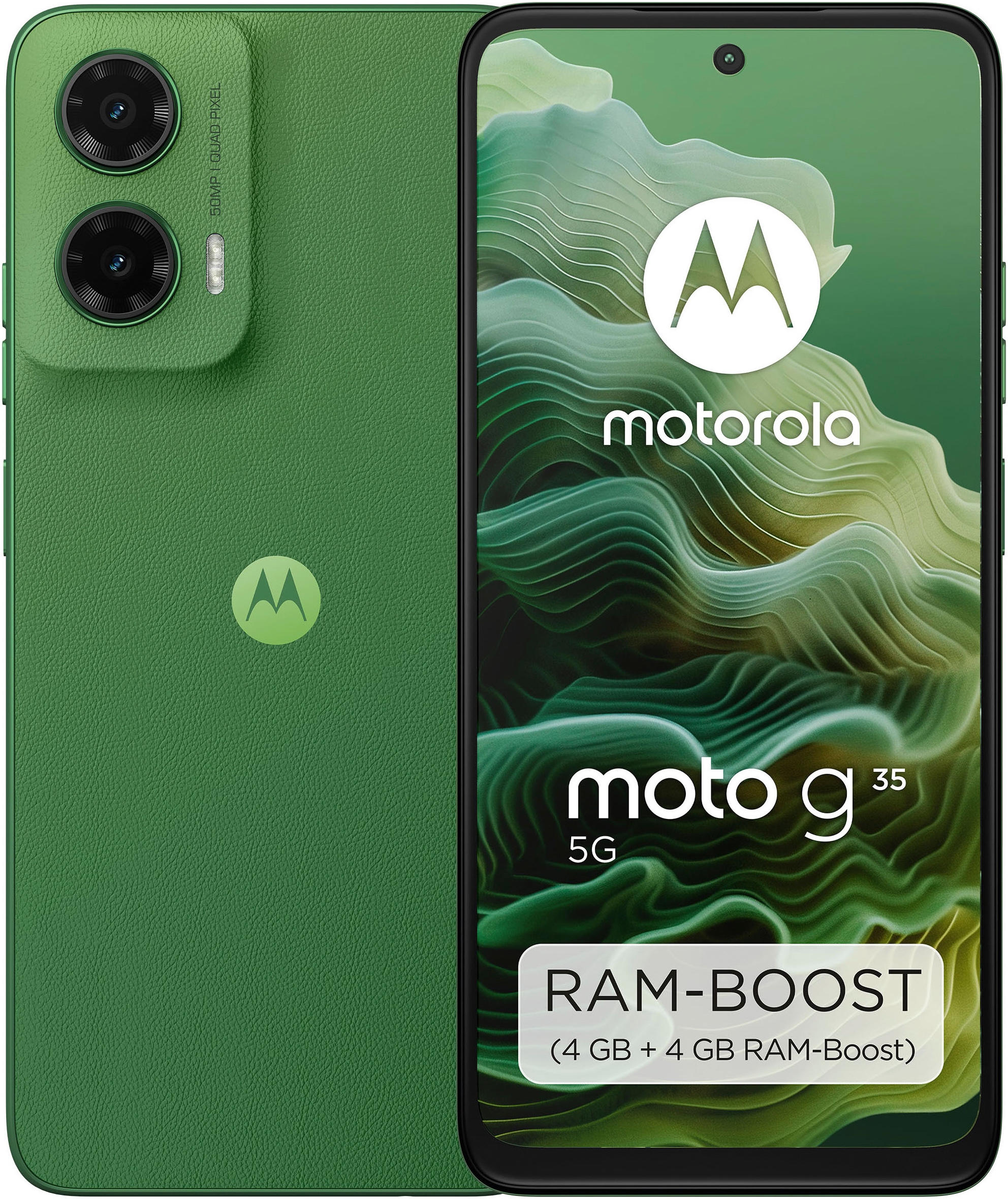 Motorola Smartphone »moto g35 5G + moto buds«, Leaf Green