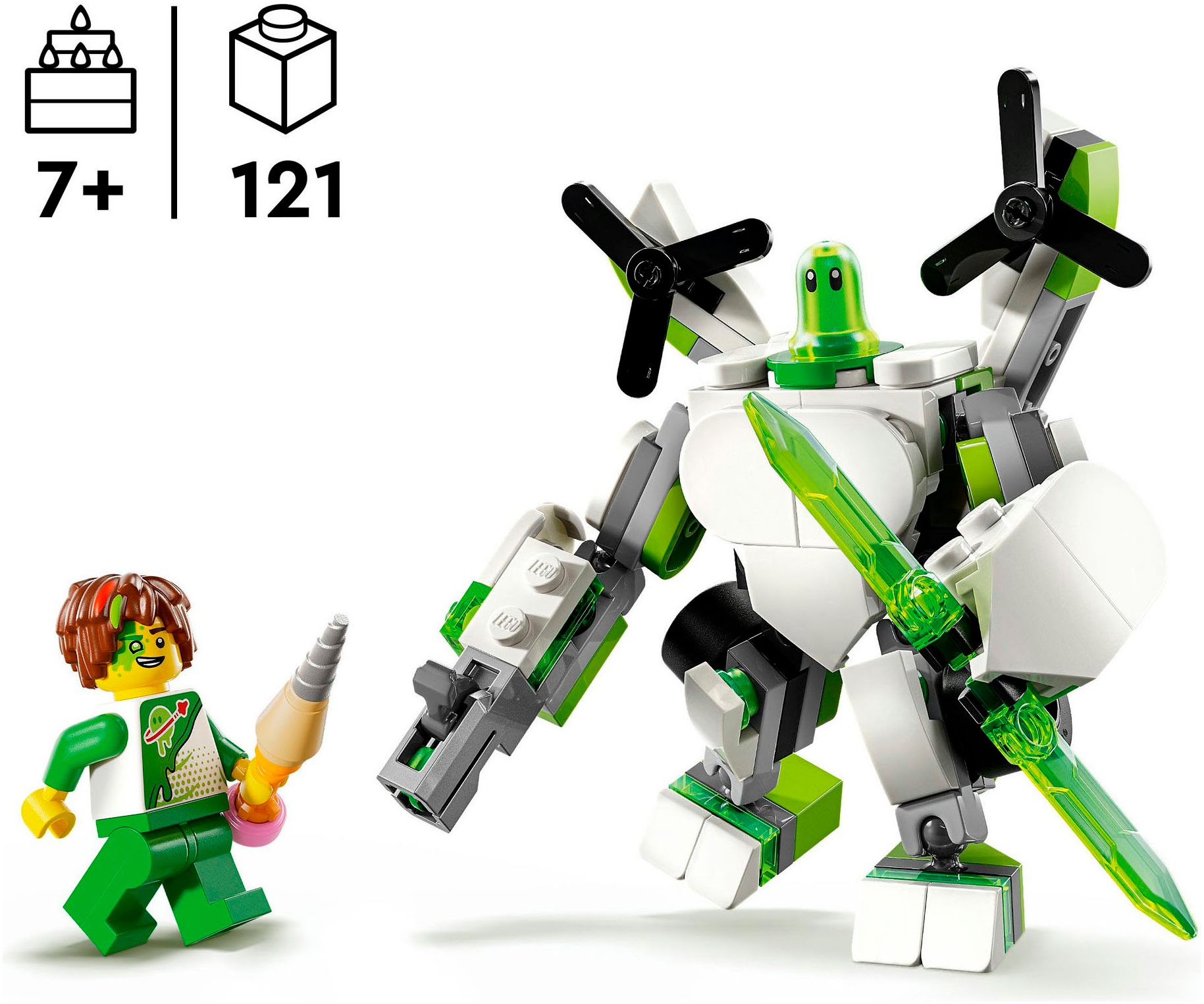 LEGO® Konstruktionsspielsteine »Z-Blob's Roboter- und Fahrzeugabenteuer (71487), LEGO DREAMZzz«, (121 St.), Made in Europe