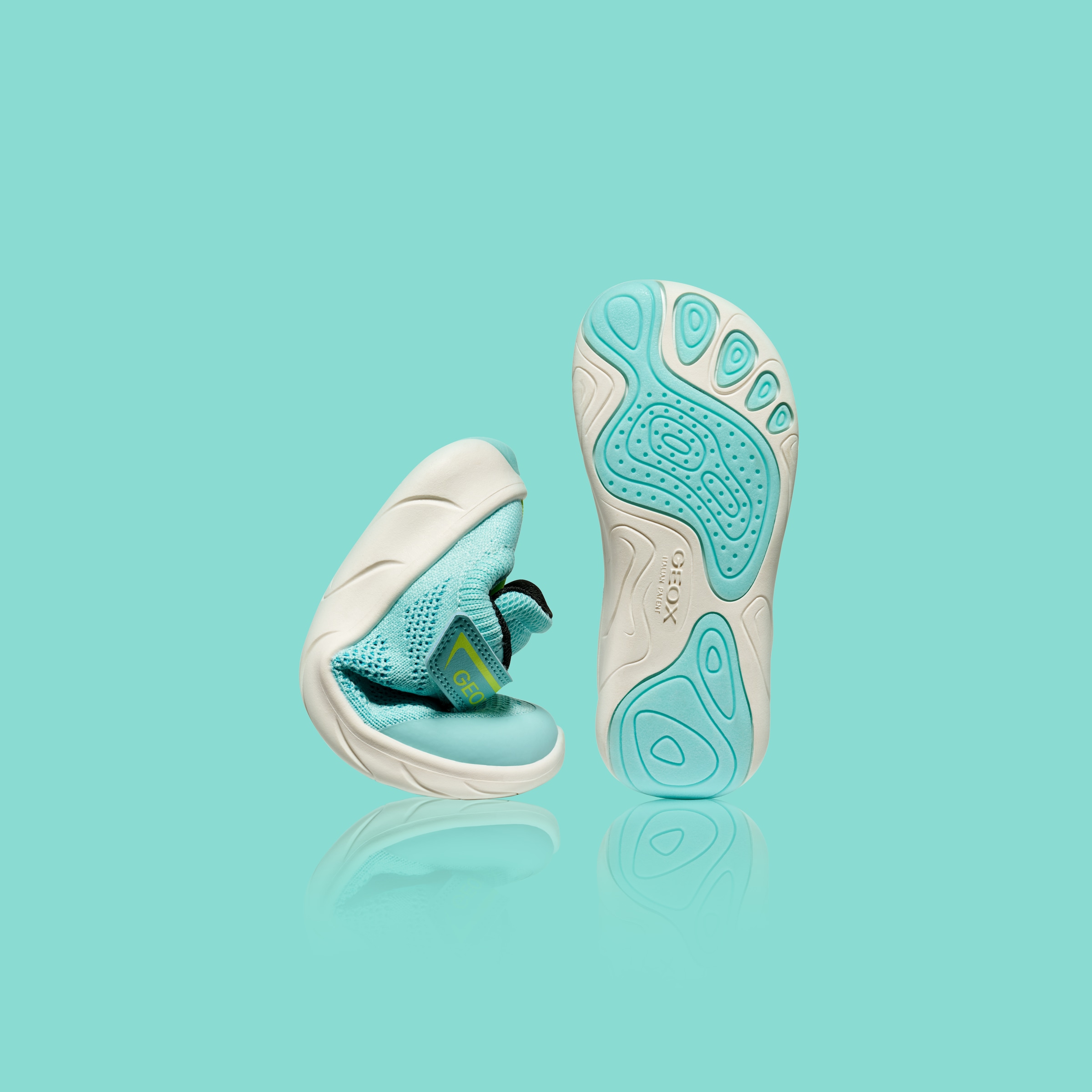 Geox Barfußschuh »J FOOT-RUN GIRL«  Halbschuh mit Klettverschluss, Größenschablone zum Download