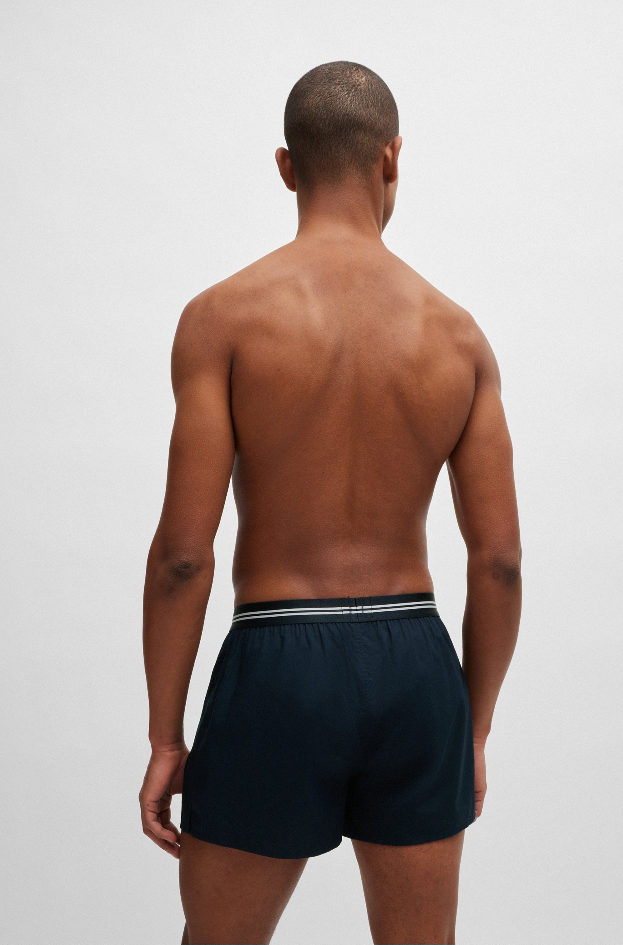 BOSS Boxershorts »3P Woven Boxer«, (Packung, 3 St., 3er Pack), mit Eingriff mit Knopf