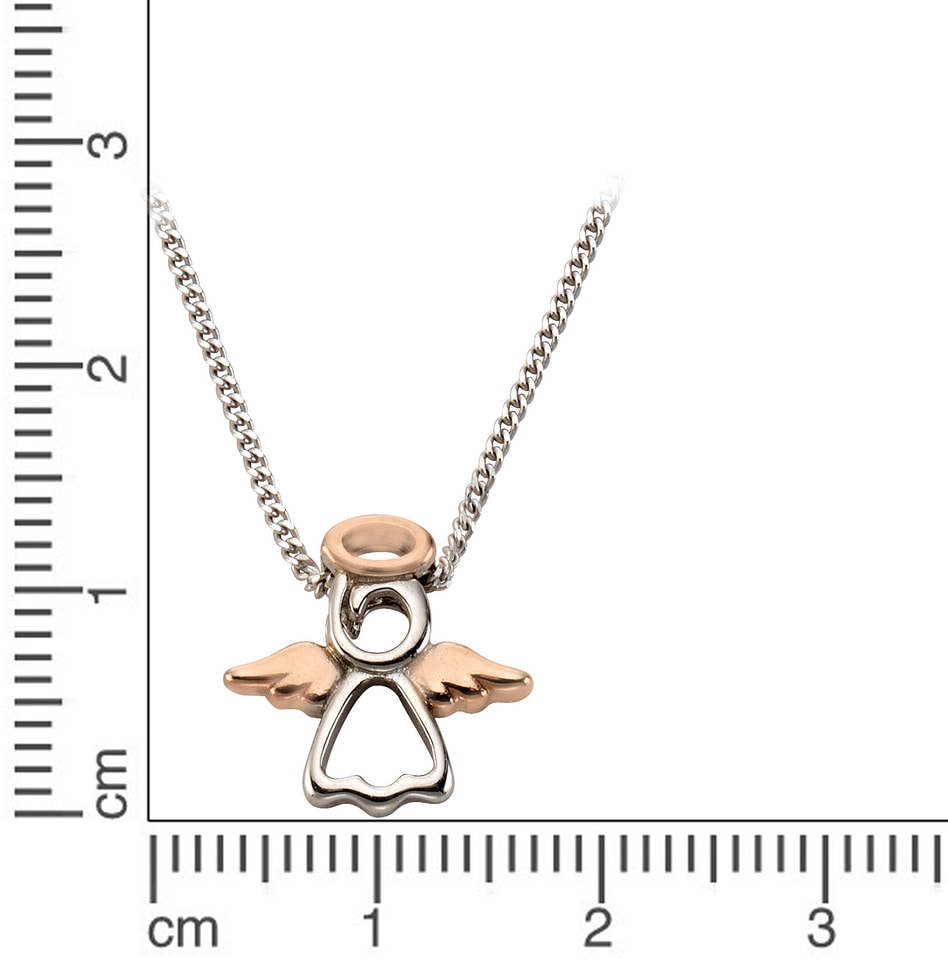 Firetti Kette mit Anhänger »Schmuck Geschenk Silber 925 Halsschmuck Halskette Panzerkette Engel«, (2 tlg.)