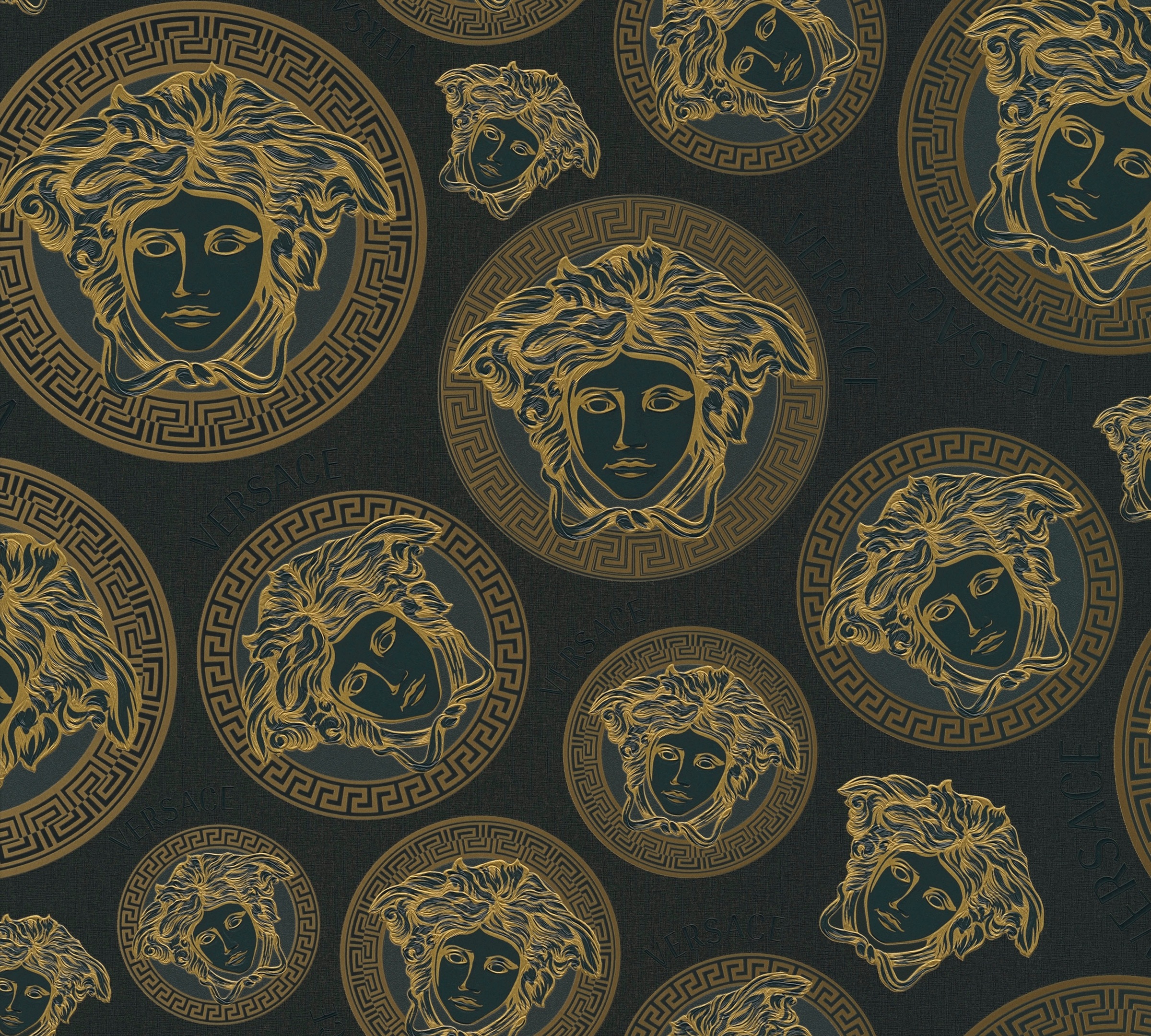 Versace Vliestapete »Wallpaper Versace 5 Medusakopf«, leicht glänzend-gemus günstig online kaufen