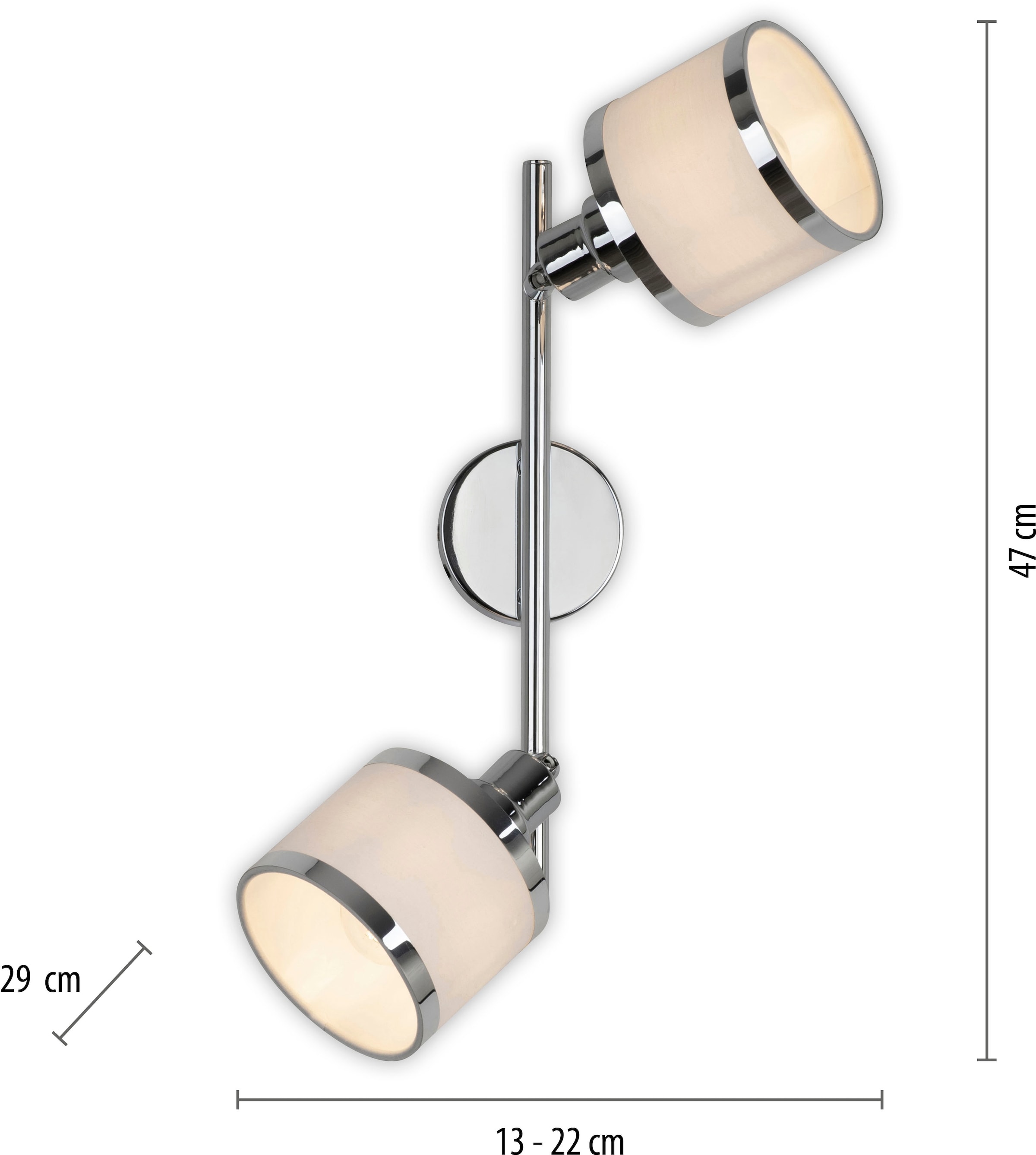 JUST LIGHT Deckenleuchte »ACCOR«, 2 flammig, Leuchtmittel E14 | ohne Leuchtmittel, ExklusiveE14