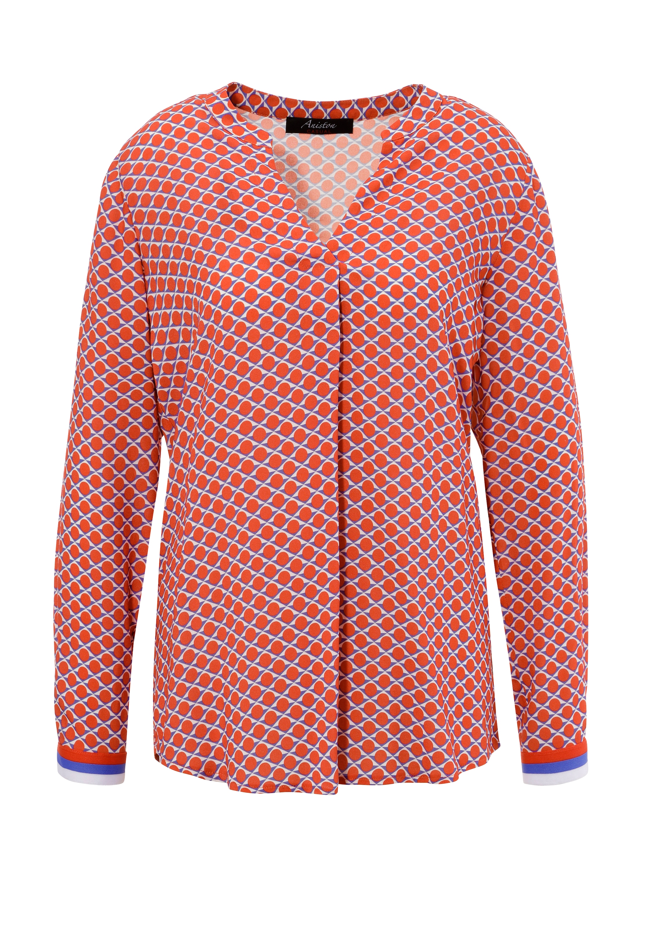 Aniston CASUAL Schlupfbluse, mit interessanten, grafischen Druck