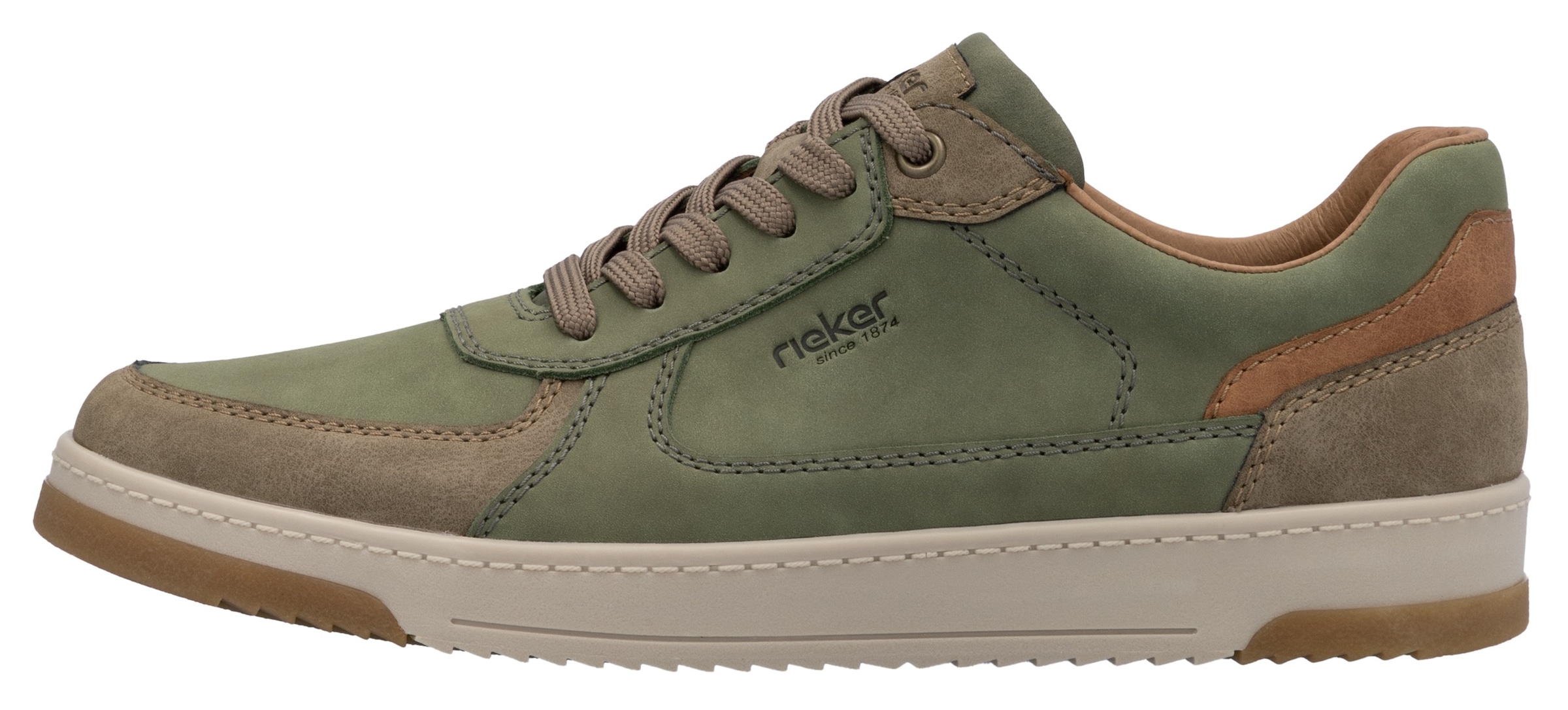 Rieker Sneaker, Freizeitschuh, Halbschuh, Schnürschuh mit gepolstertem Schaftrand