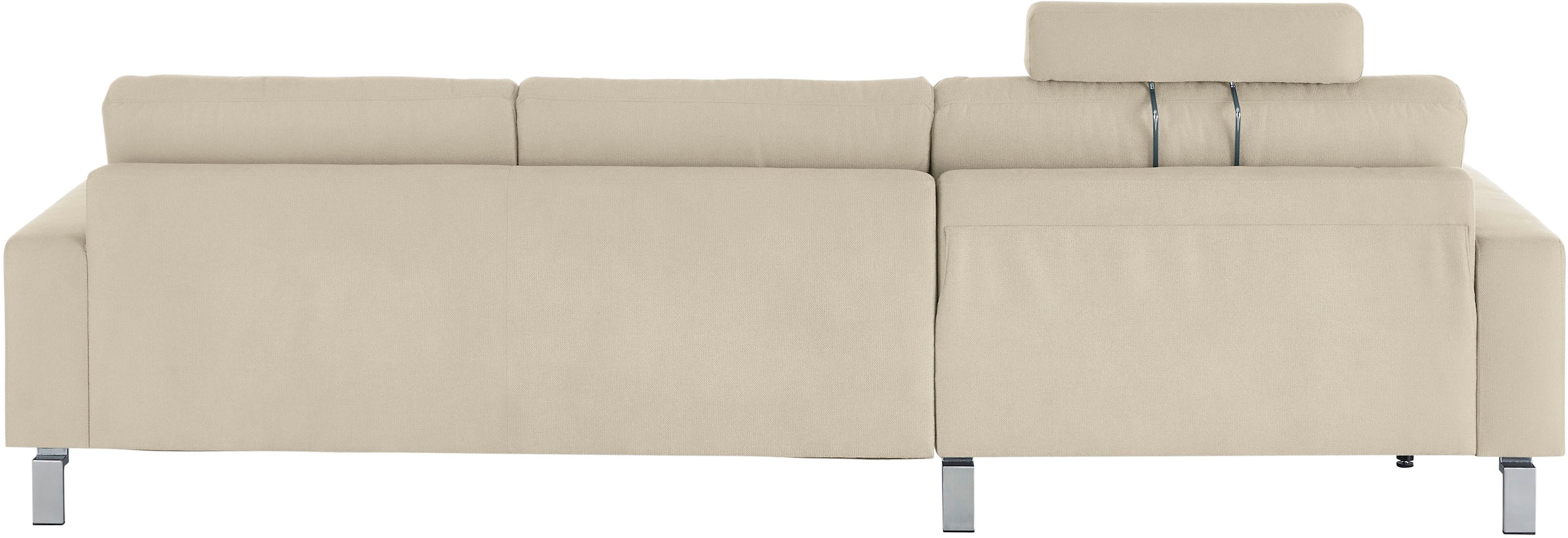 3C Candy Ecksofa »Lecce, wahlweise PUR-Schaumstoff oder Tonnentaschenfederkern«, Bett im 2,5-Sitzer, teilmotorische Schlaffunktion im Longchair, L-Form