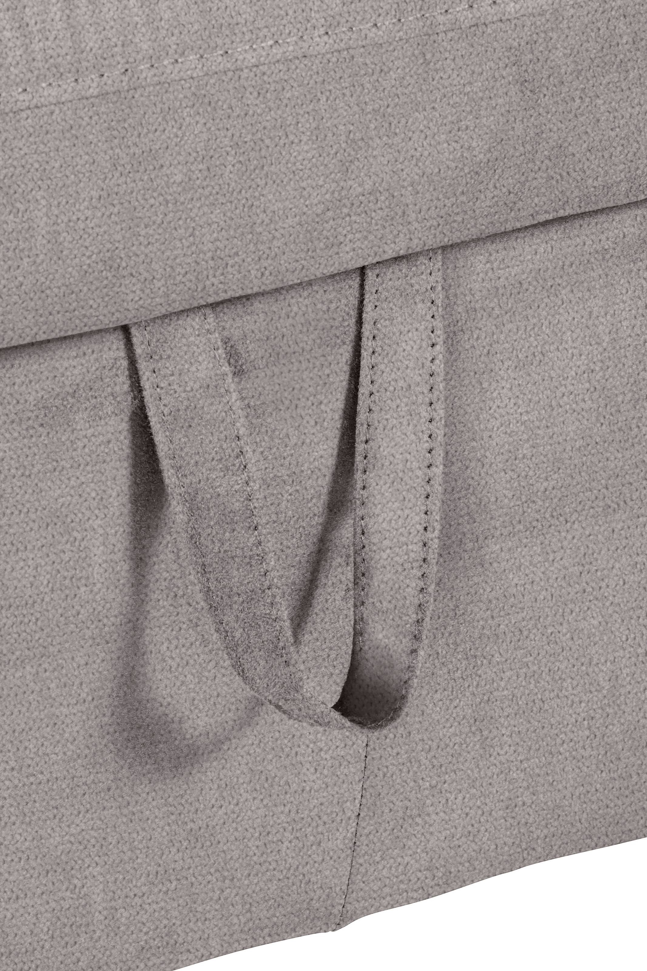 COTTA Ecksofa »Lola L-Form mit Kopfteilfunktion & Hocker«, (Set, mit Hocker), wahlweise mit Bettfunktion, Bettkasten & Armteilverstellung