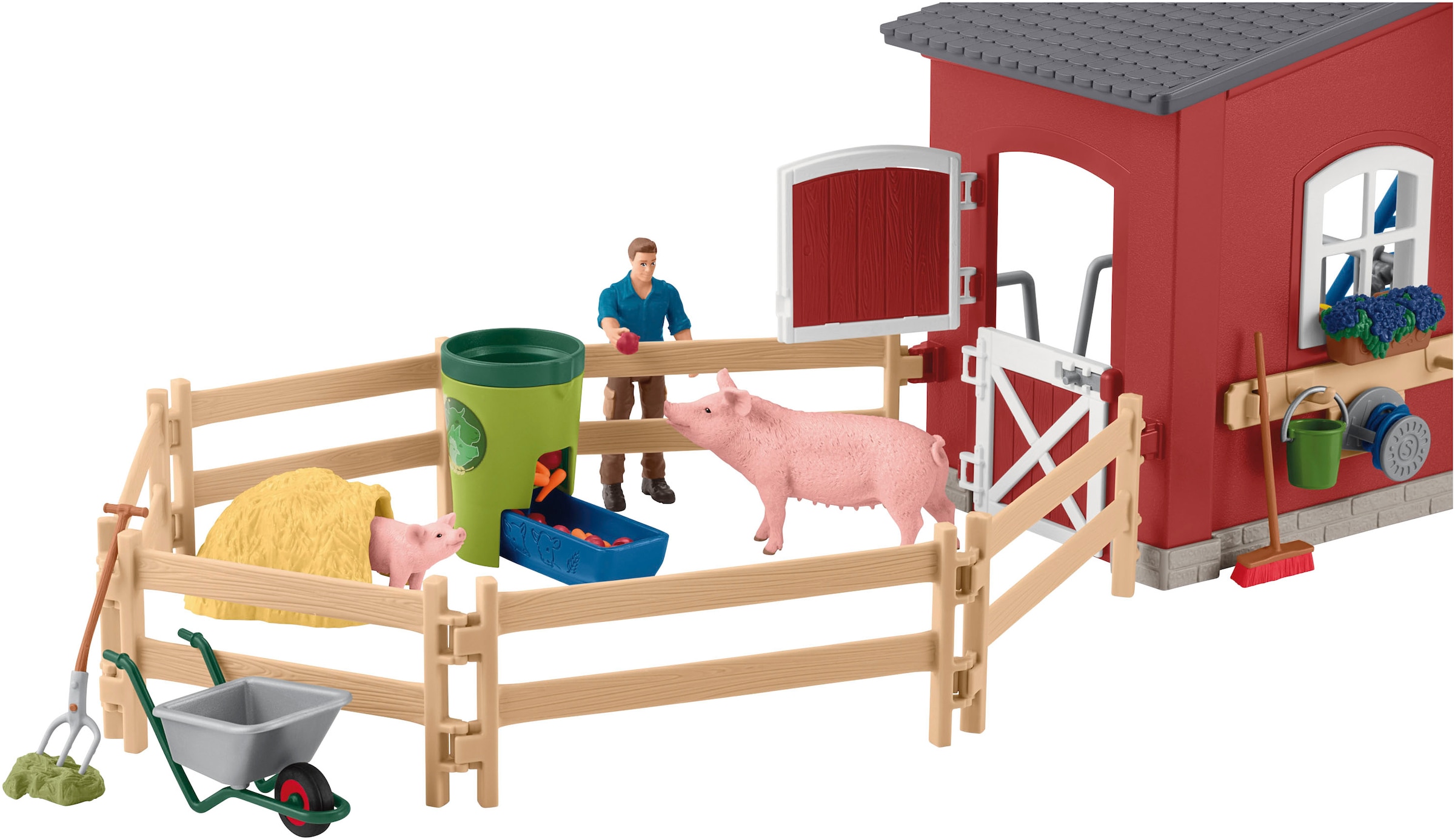 Schleich® Spielwelt »FARM WORLD, Große Farm rot (42606)«, Made in Europe