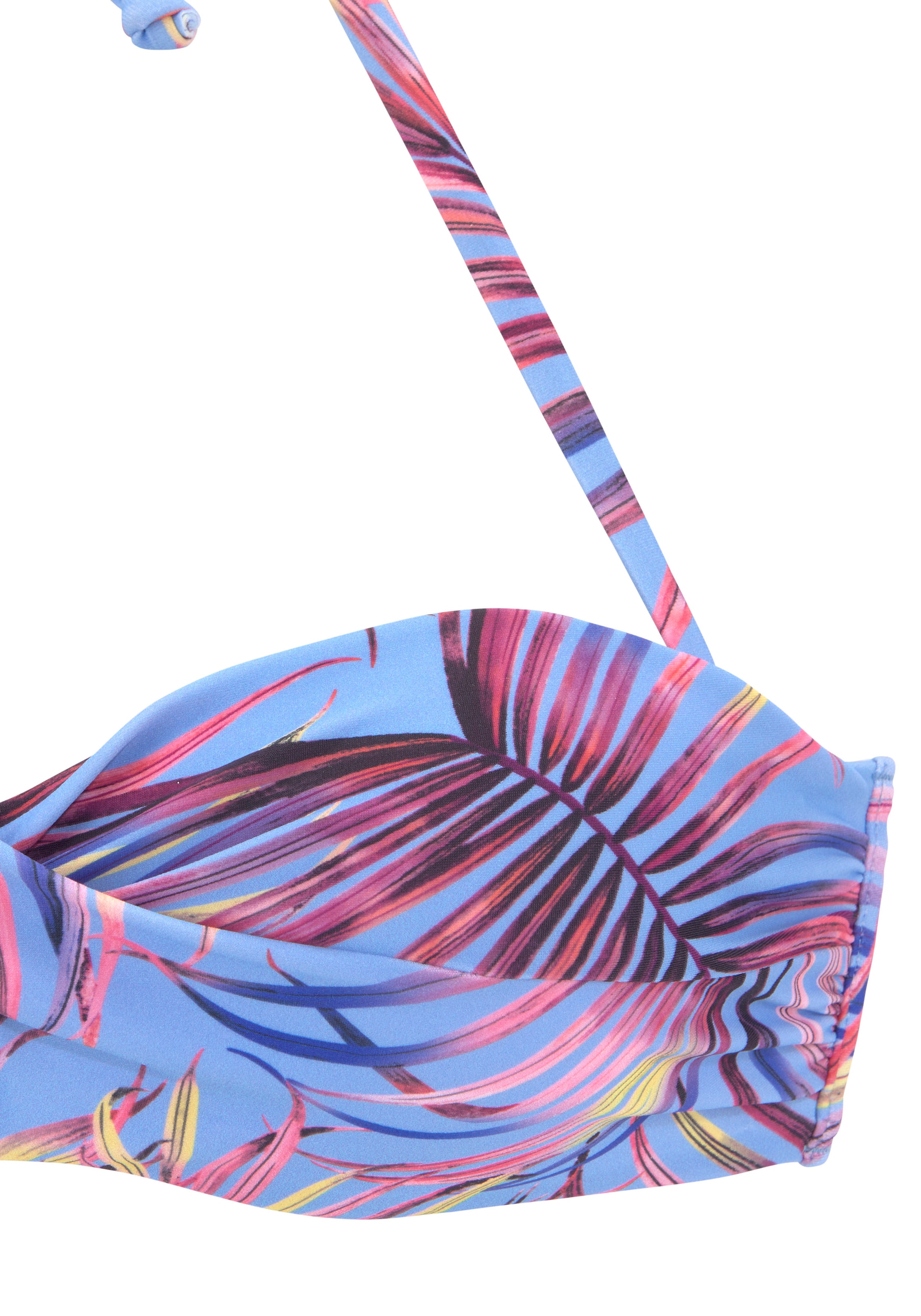 LASCANA Bügel-Bandeau-Bikini-Top »Breese«, im tropischen Design