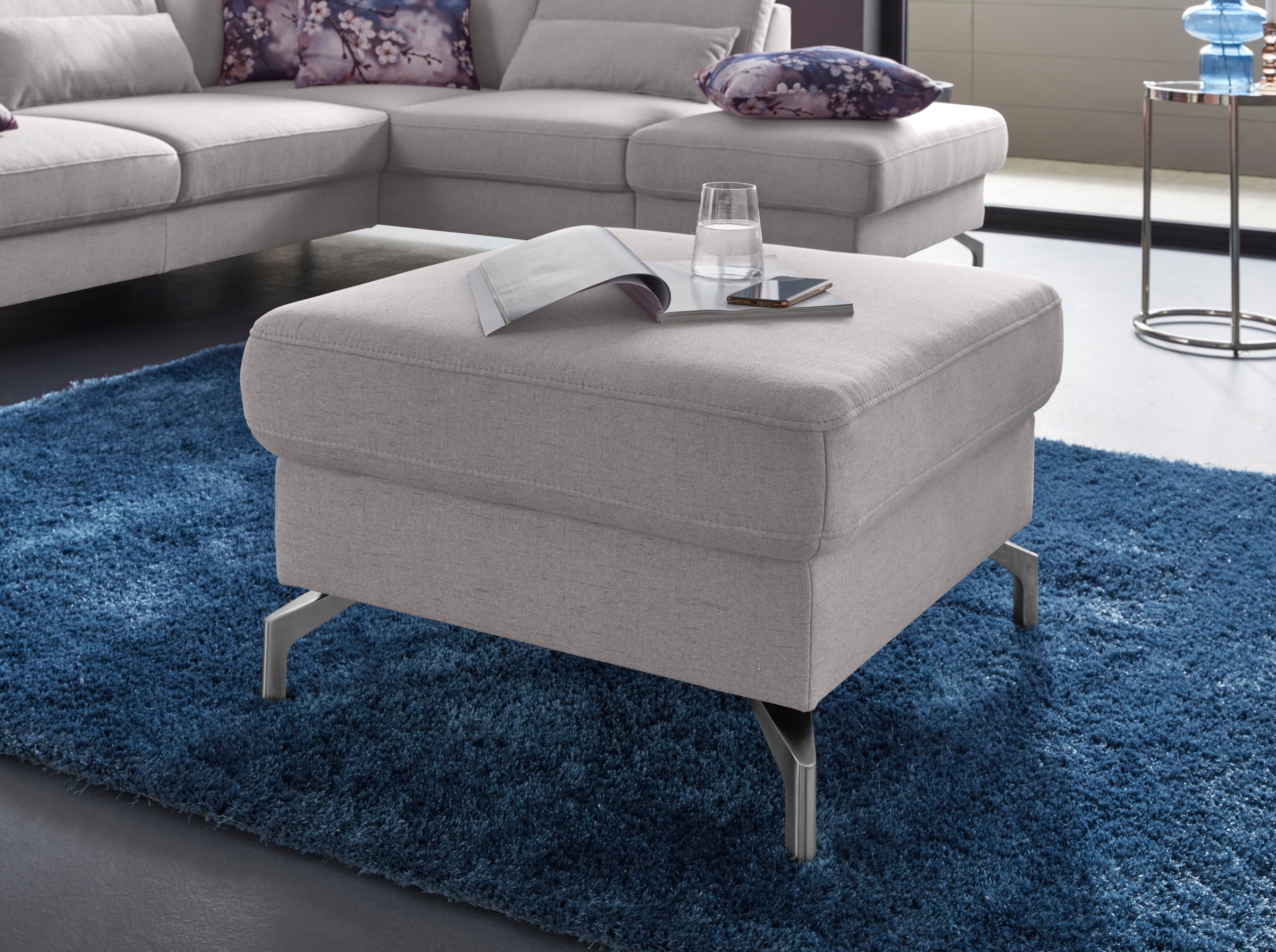 sit&more Hocker »Percy«, Fußhöhe 15cm, wahlweise mit unterschiedlichen Fußf günstig online kaufen