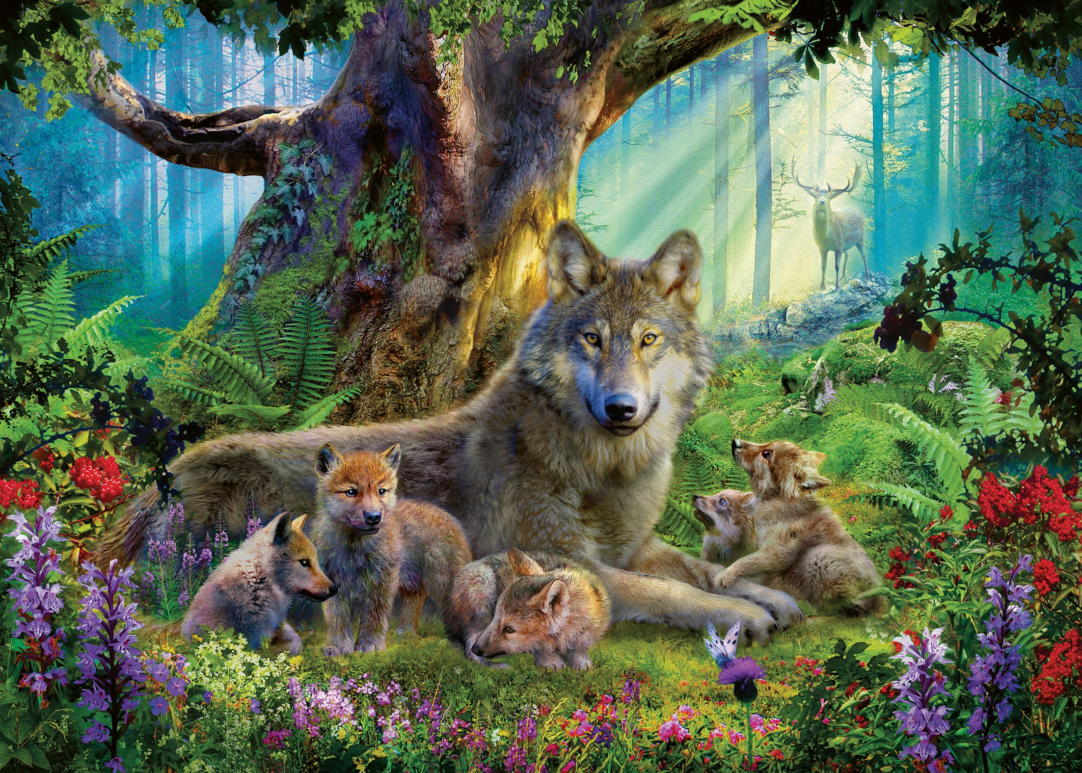 Ravensburger Puzzle »Wölfe im Wald«, Made in Germany