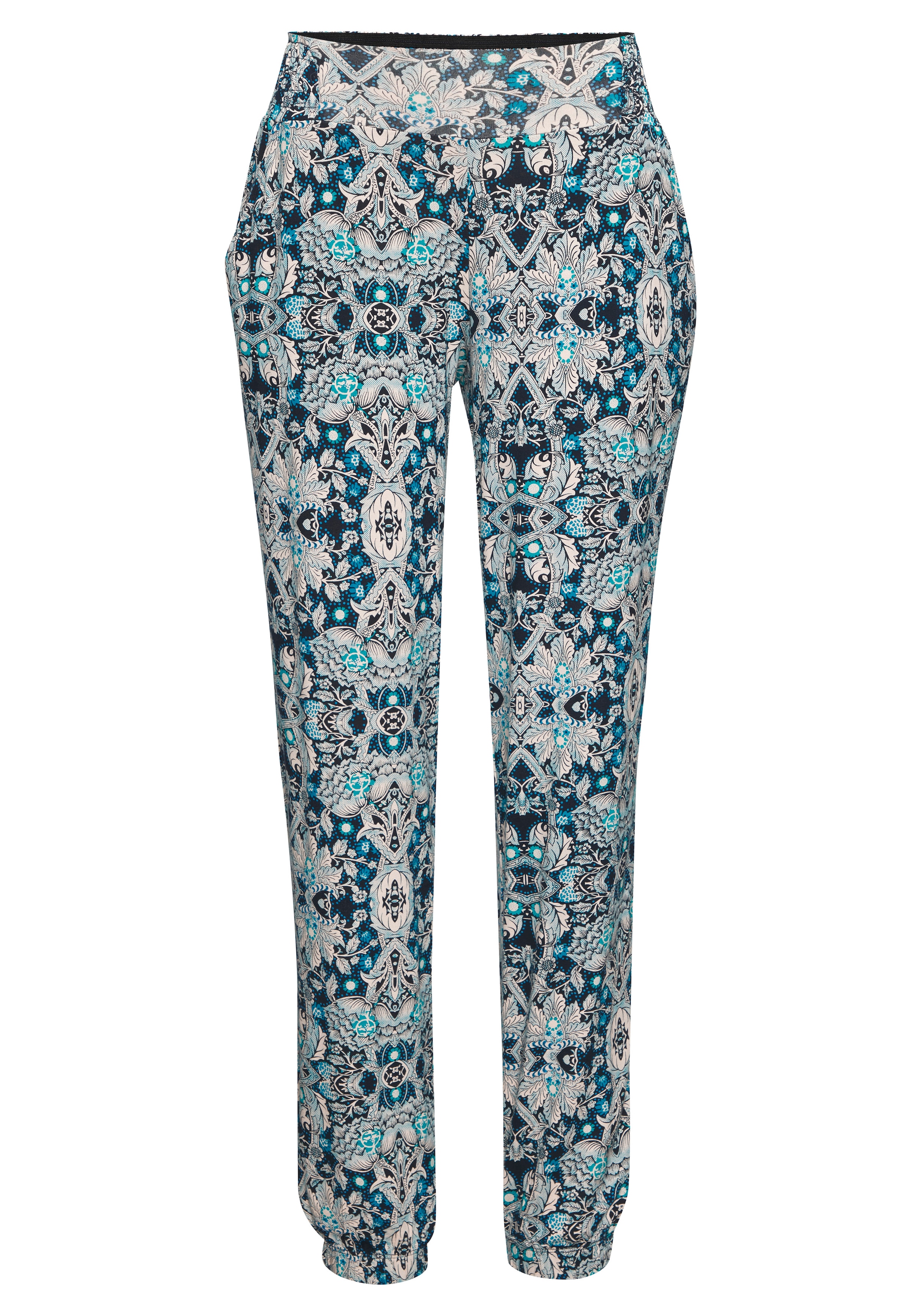 LASCANA Strandhose, mit Ethnoprint und Taschen, Sommerhose, Jerseyhose