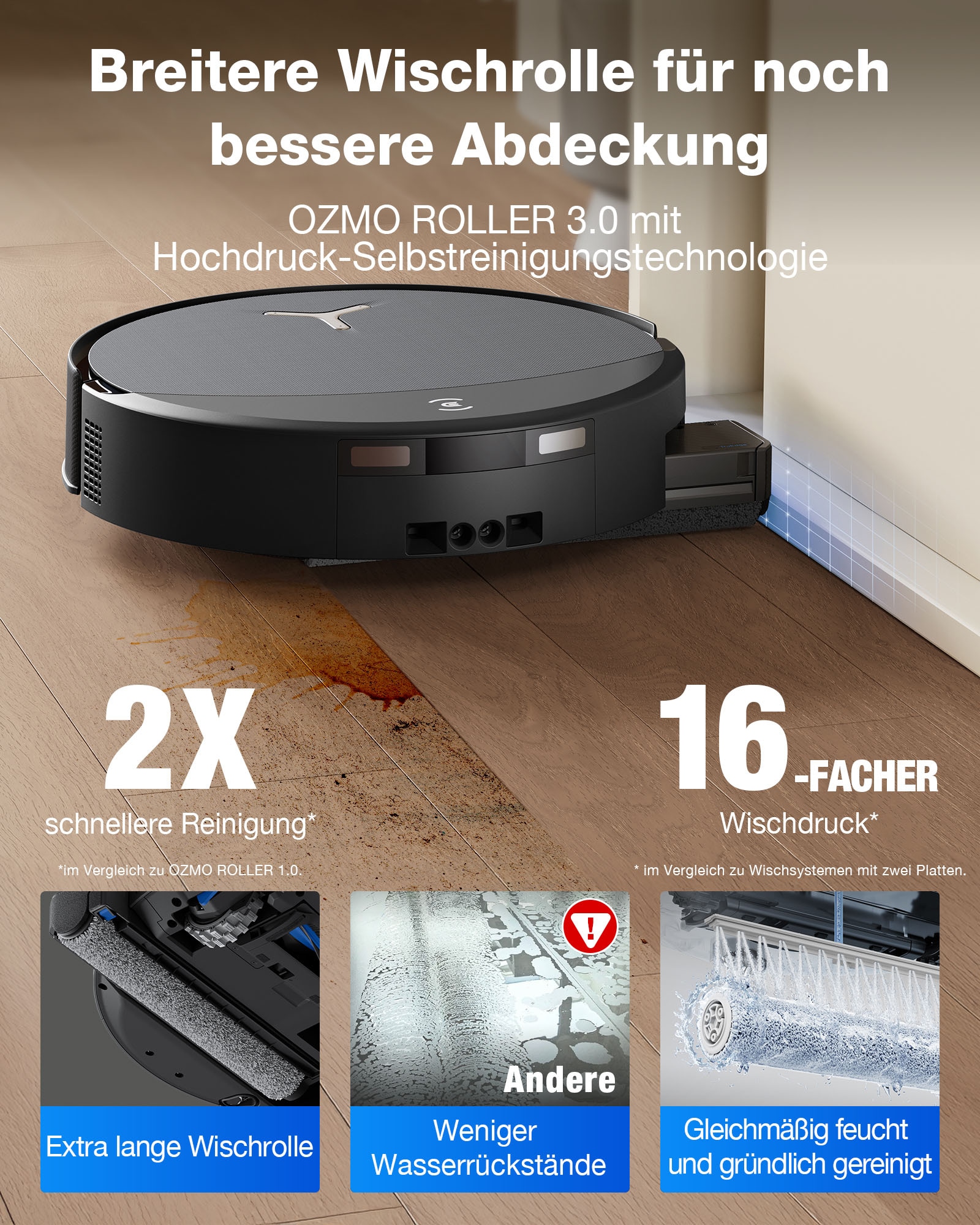 ECOVACS Nass-Trocken-Saugroboter »DEEBOT T90 PRO OMNI (Black)« Saug-und Wischroboter mit All-in-One Station und 30.000 Pa Saugkraft