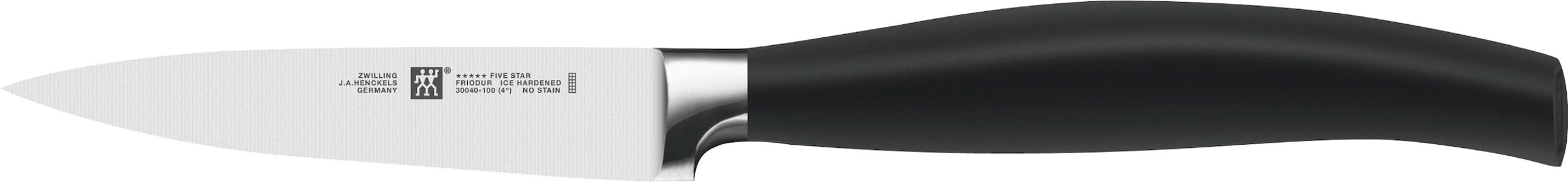 Zwilling Messer-Set »***** FIVE STAR«, (Set, 3 tlg., 1 Spickmesser (10 cm), 1 Fleischmesser (16 cm), 1 Kochmesser (20 cm), Made in Germany, Sonderschmelze, Ergonomisch, 3-tlg.