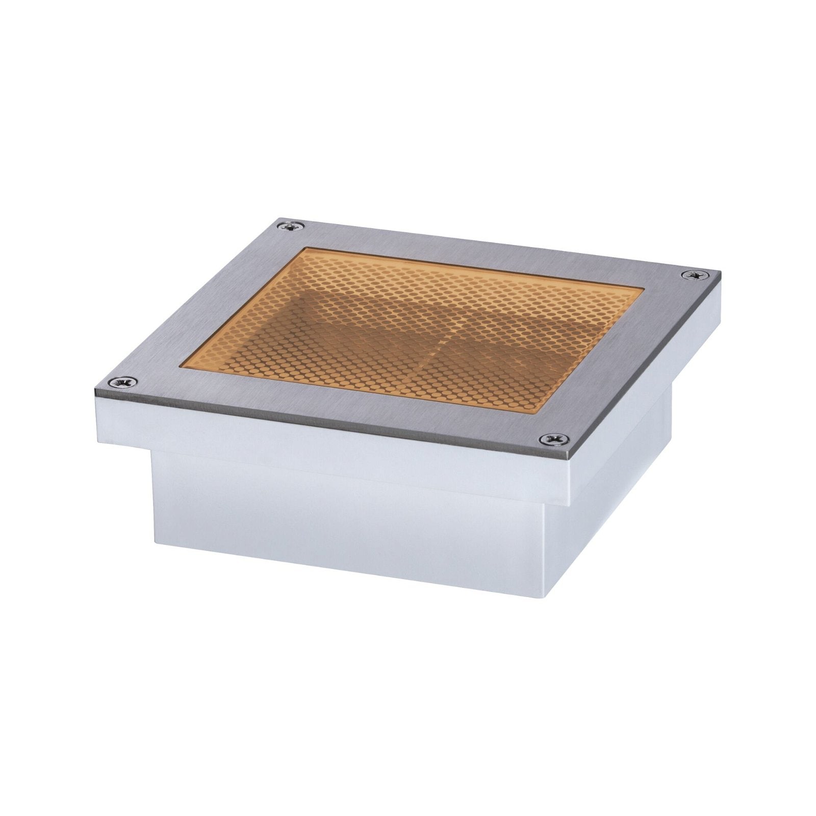 Paulmann LED Einbauleuchte »Brick IP67 eckig 100x100mm 1W 18lm 230V Edelstahl«, 1 flammig, Bodeneinbauleuchte Smart Home Zigbee 3.0, Insektenfreundlich