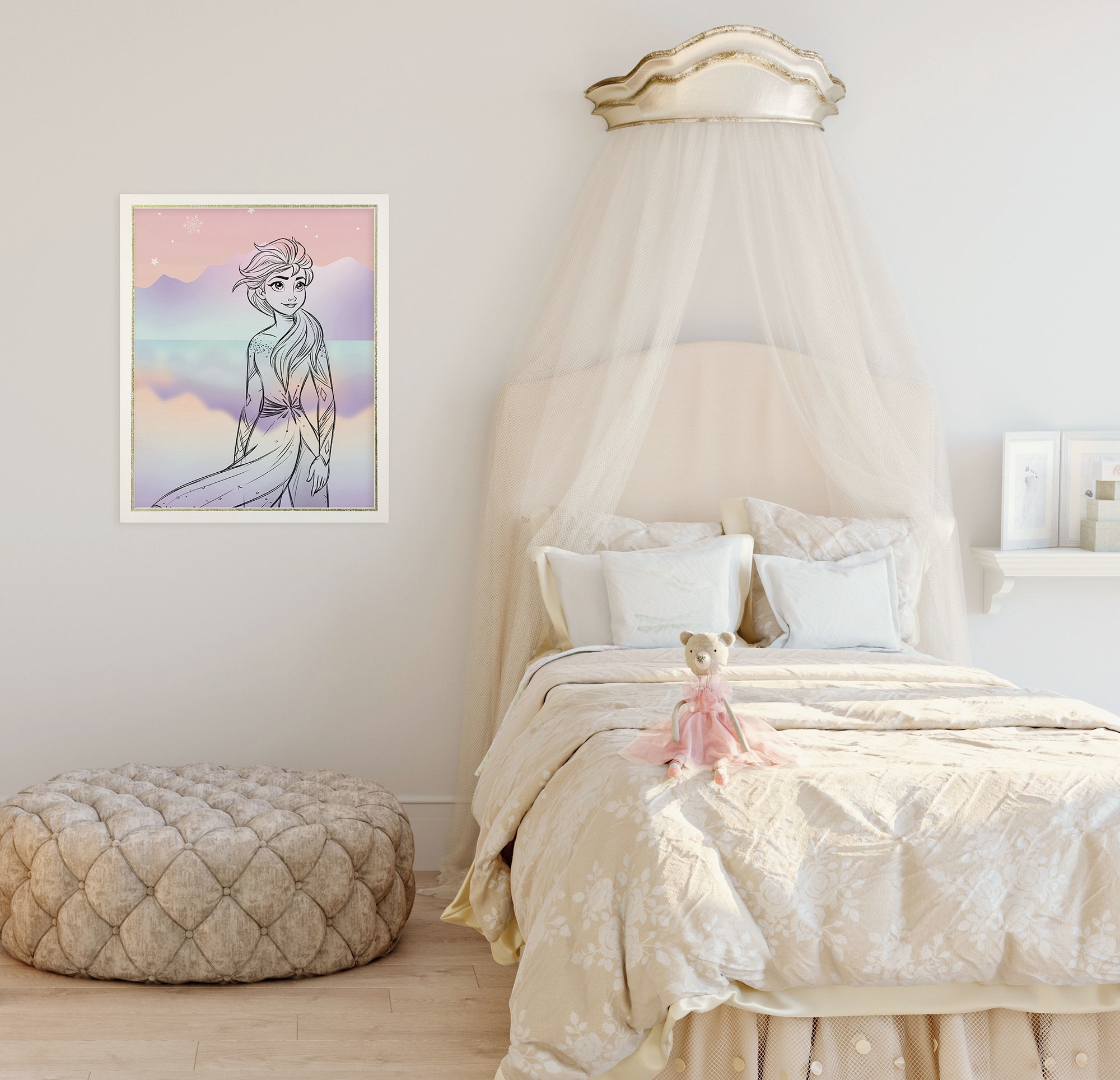 Komar Wandbild »Disney Frozen Pastell Lights«, Disney, (Set, 1 St.), 30 x 40 cm (Breite x Höhe) - Kinderzimmer, Dekoration