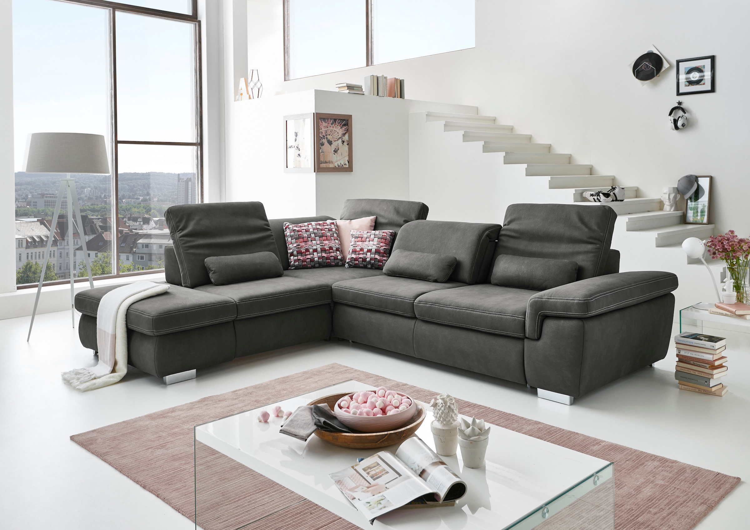 Die PlanBar Ecksofa »MP-IN17041 L-Form«, Sitztiefenverstellung, optional mi günstig online kaufen