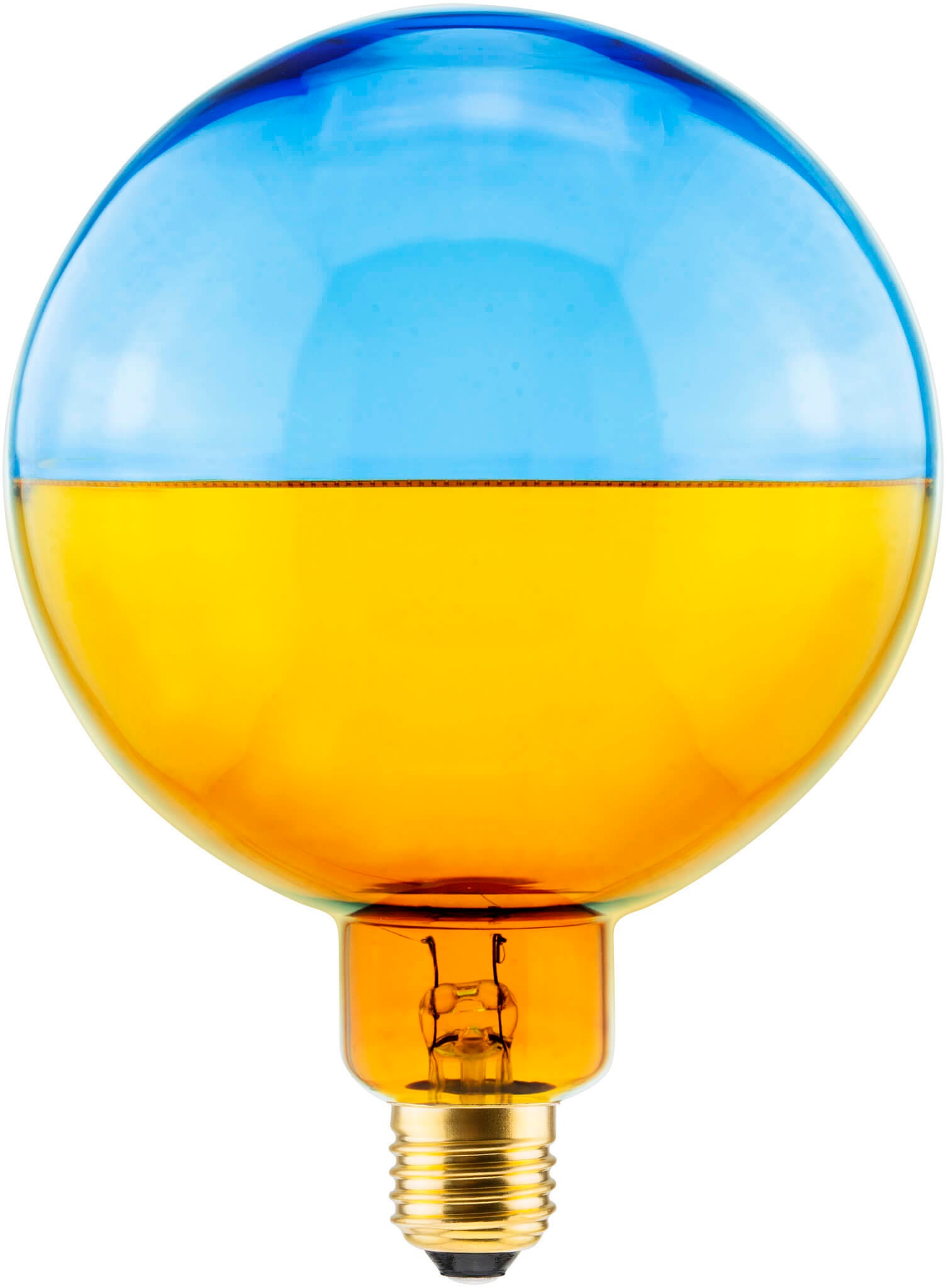 SEGULA LED-Leuchtmittel »LED Illusion Globe 145 2tones amber blue«, E27, 1 St., Extra-Warmweiß, 2-farbiges Glas